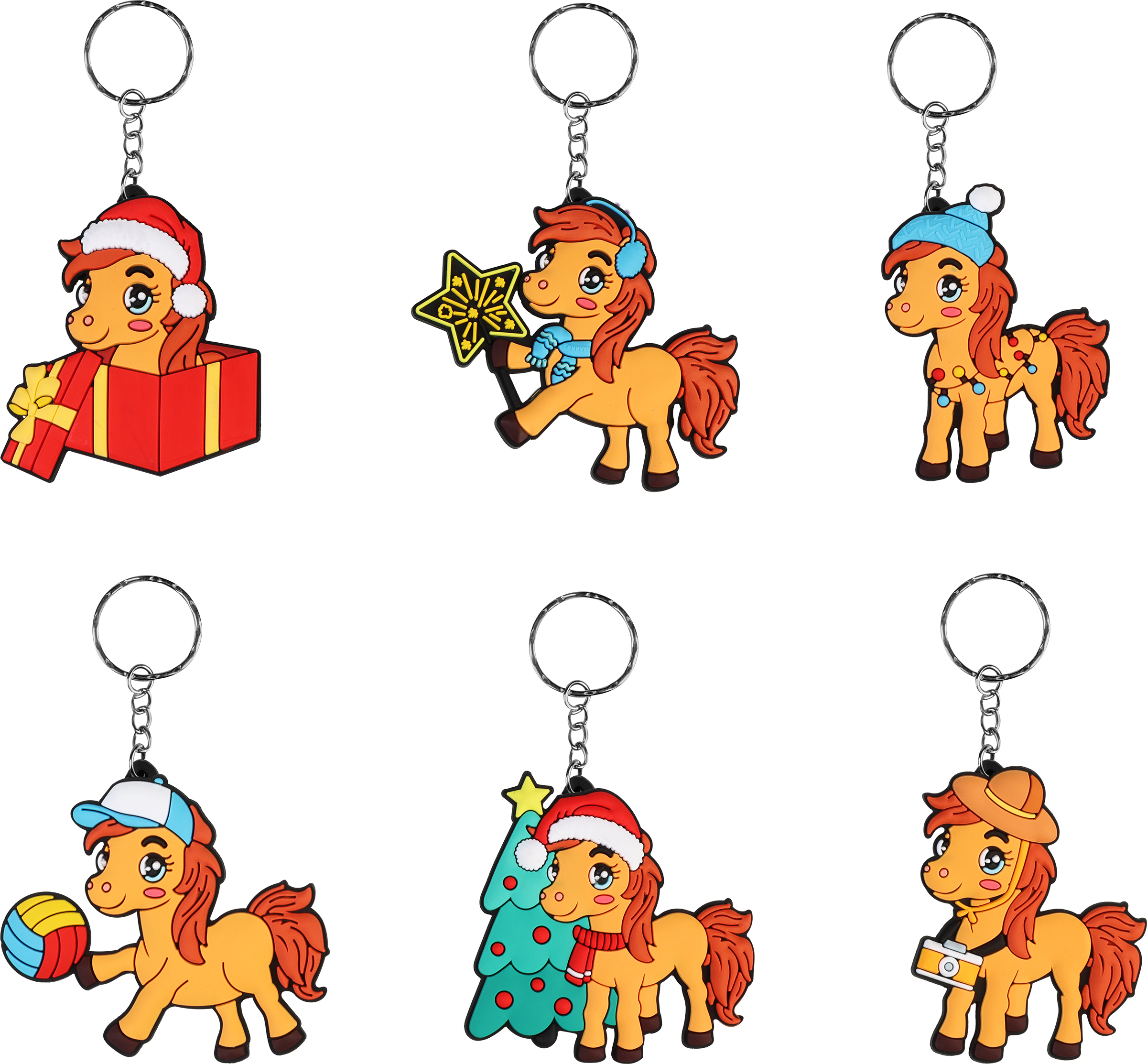 Изображение товара Брелок HOMECLUB Рождественская Лошадка 7см в ассортименте подарок для праздника