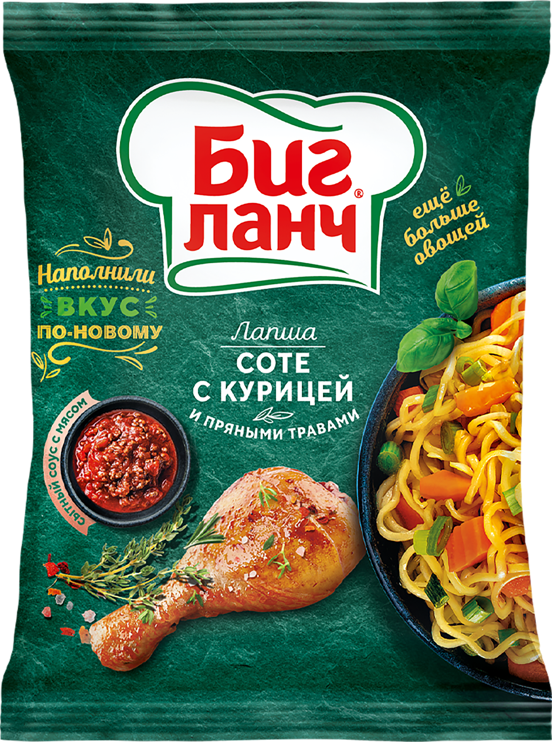 Изображение товара Лапша БИГ ЛАНЧ Соте с курицей и пряными травами, 75г
