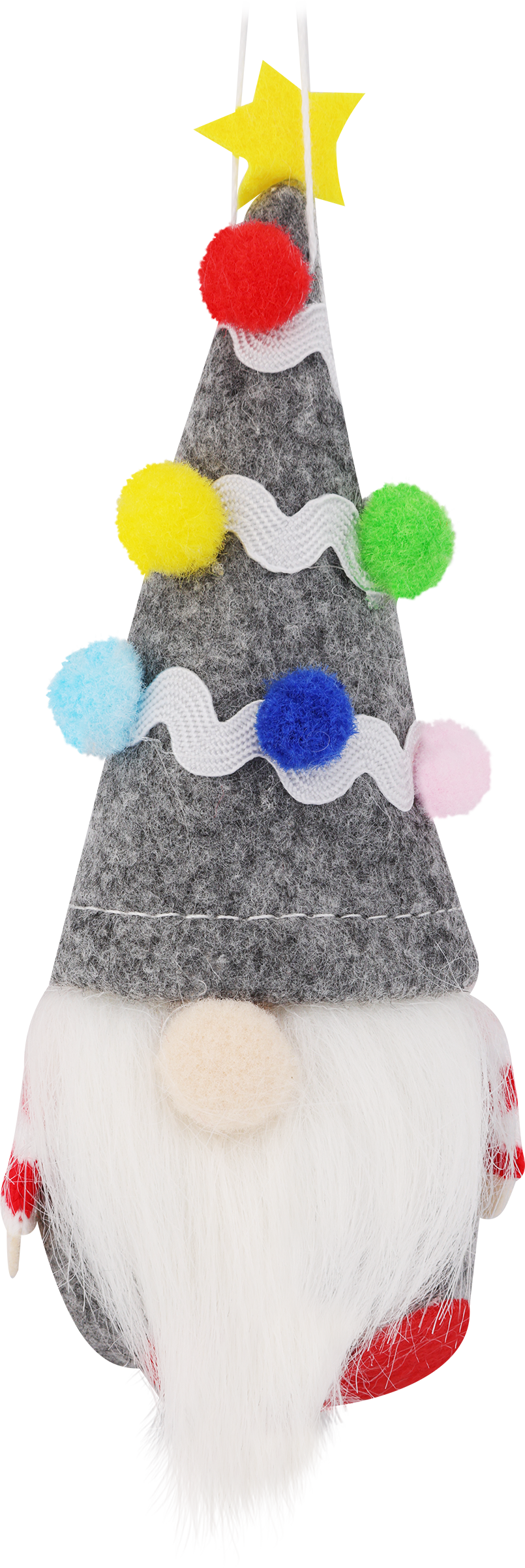 Изображение товара Украшение елочное HOMECLUB Гномики елочки 13см комплект из 3 шт