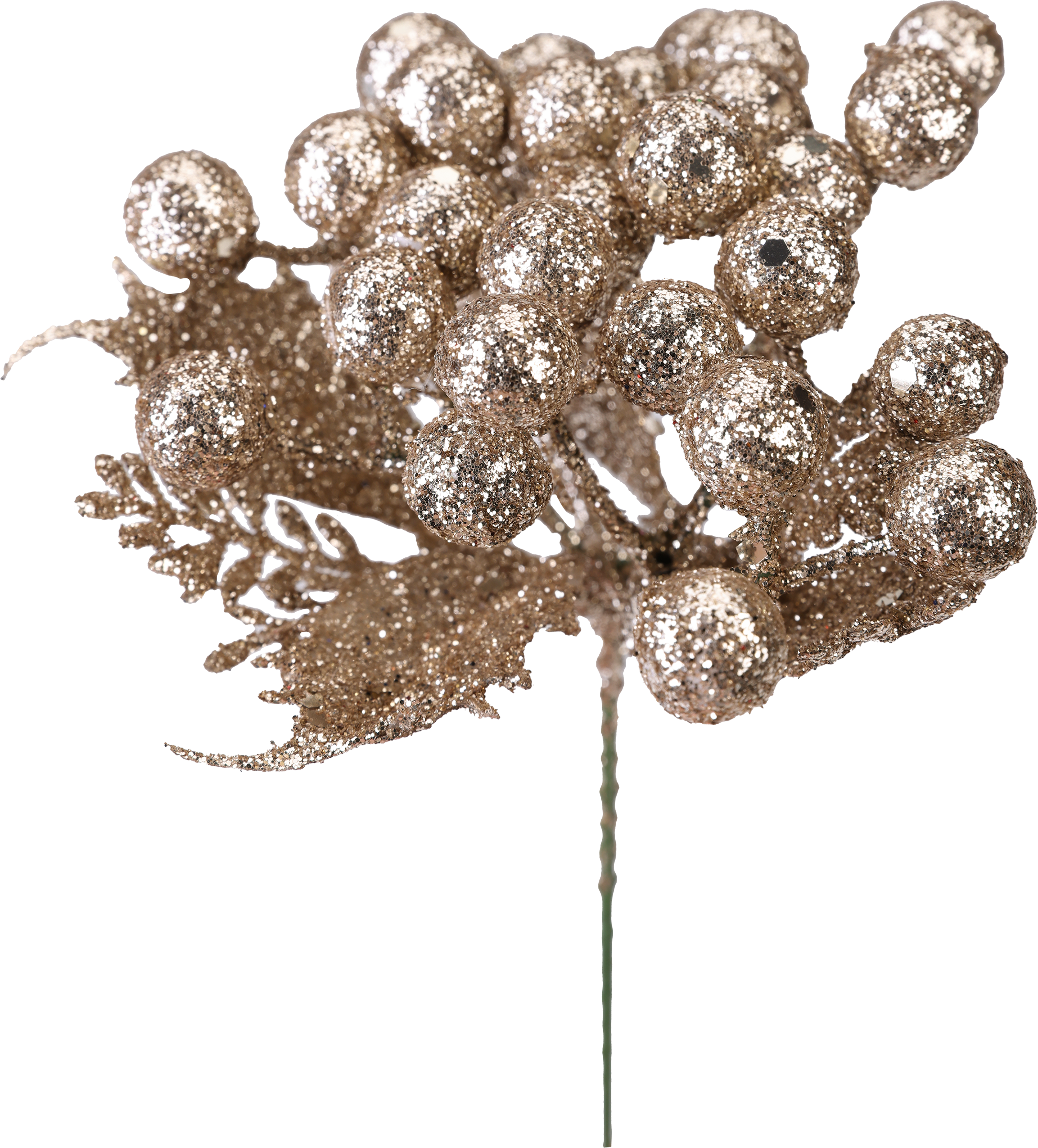 Изображение товара Украшение елочное HOMECLUB Букет с ягодками 19см шампань синий коричневый