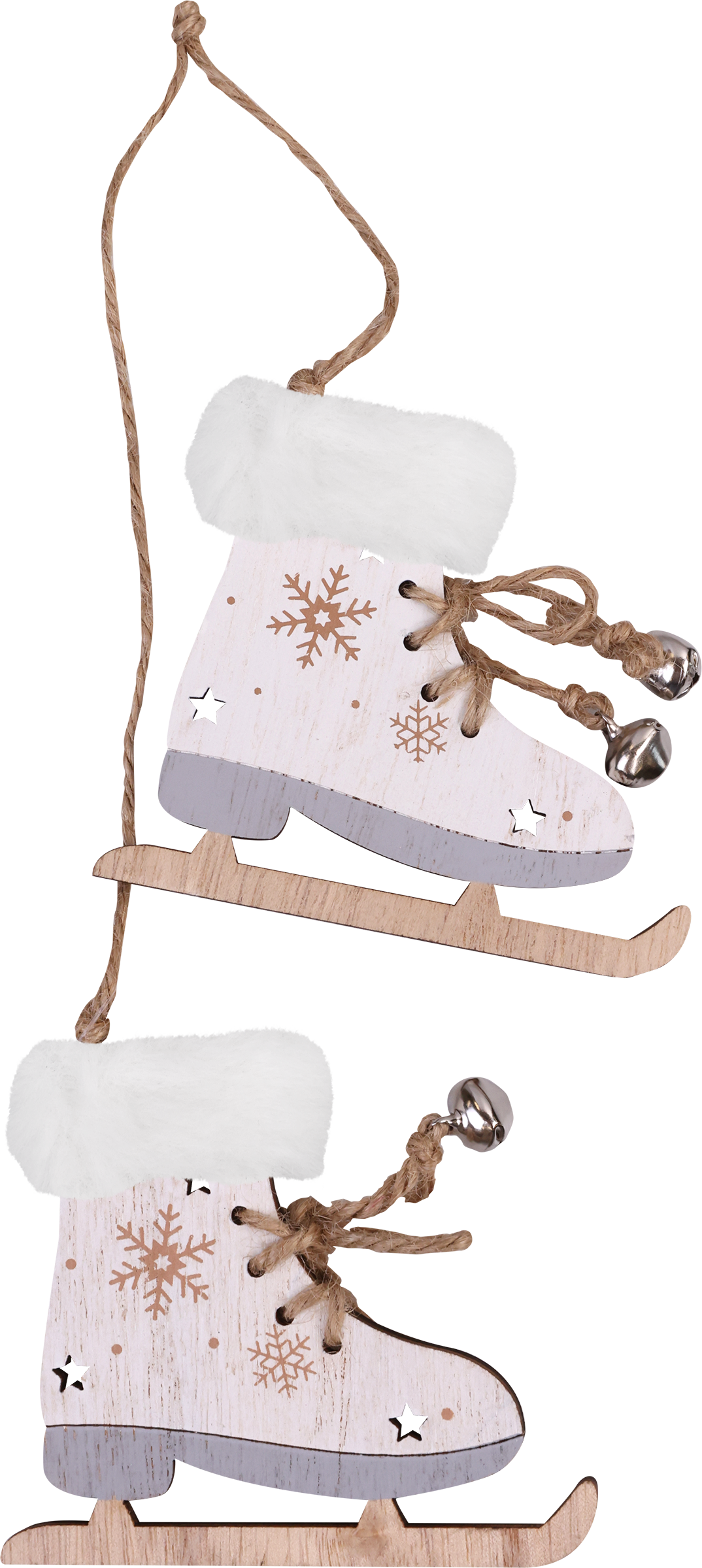 Изображение товара Украшение елочное HOMECLUB Коньки с мехом, 33 см