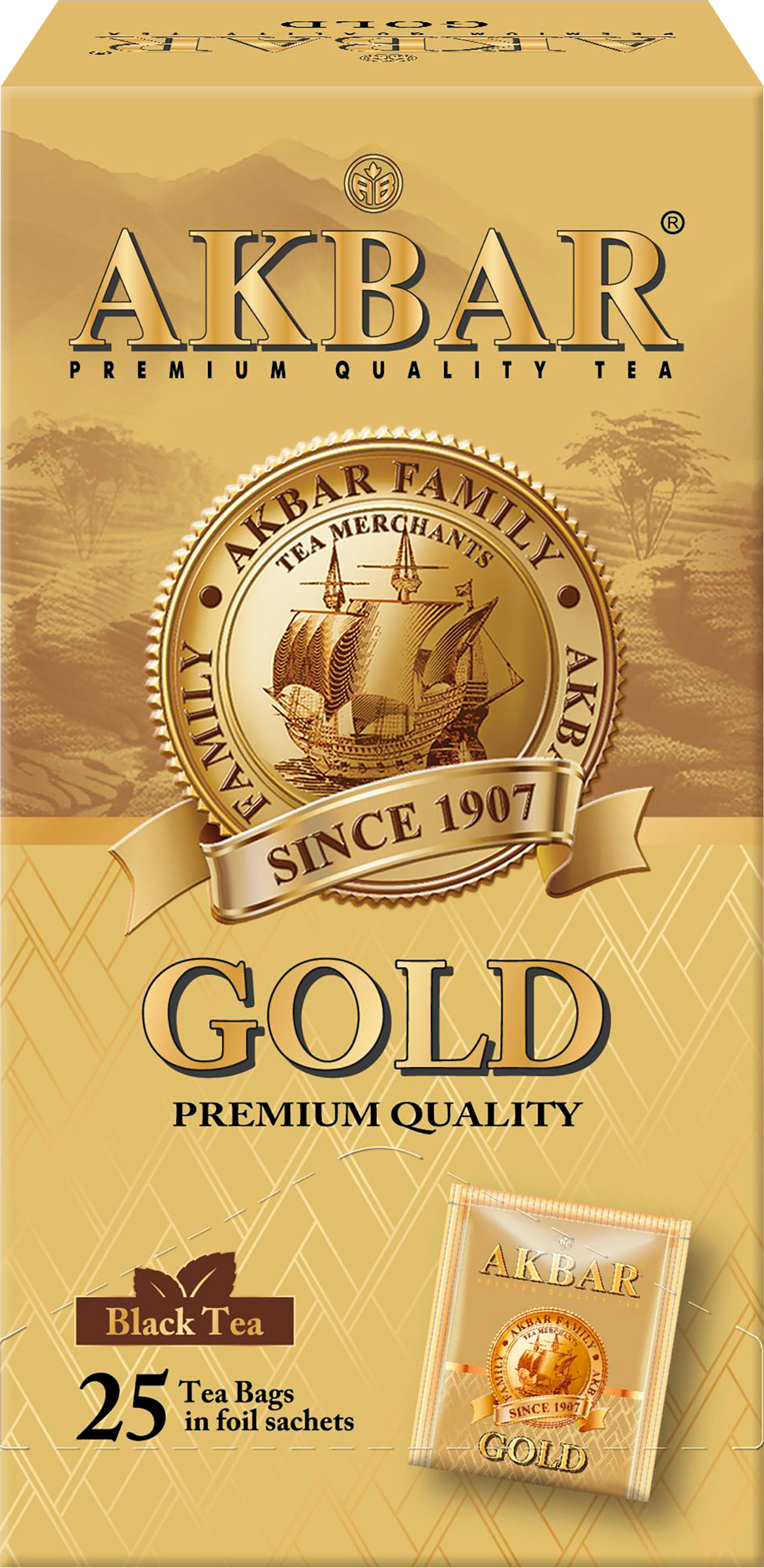 Изображение товара Чай черный AKBAR Голд, 25пак