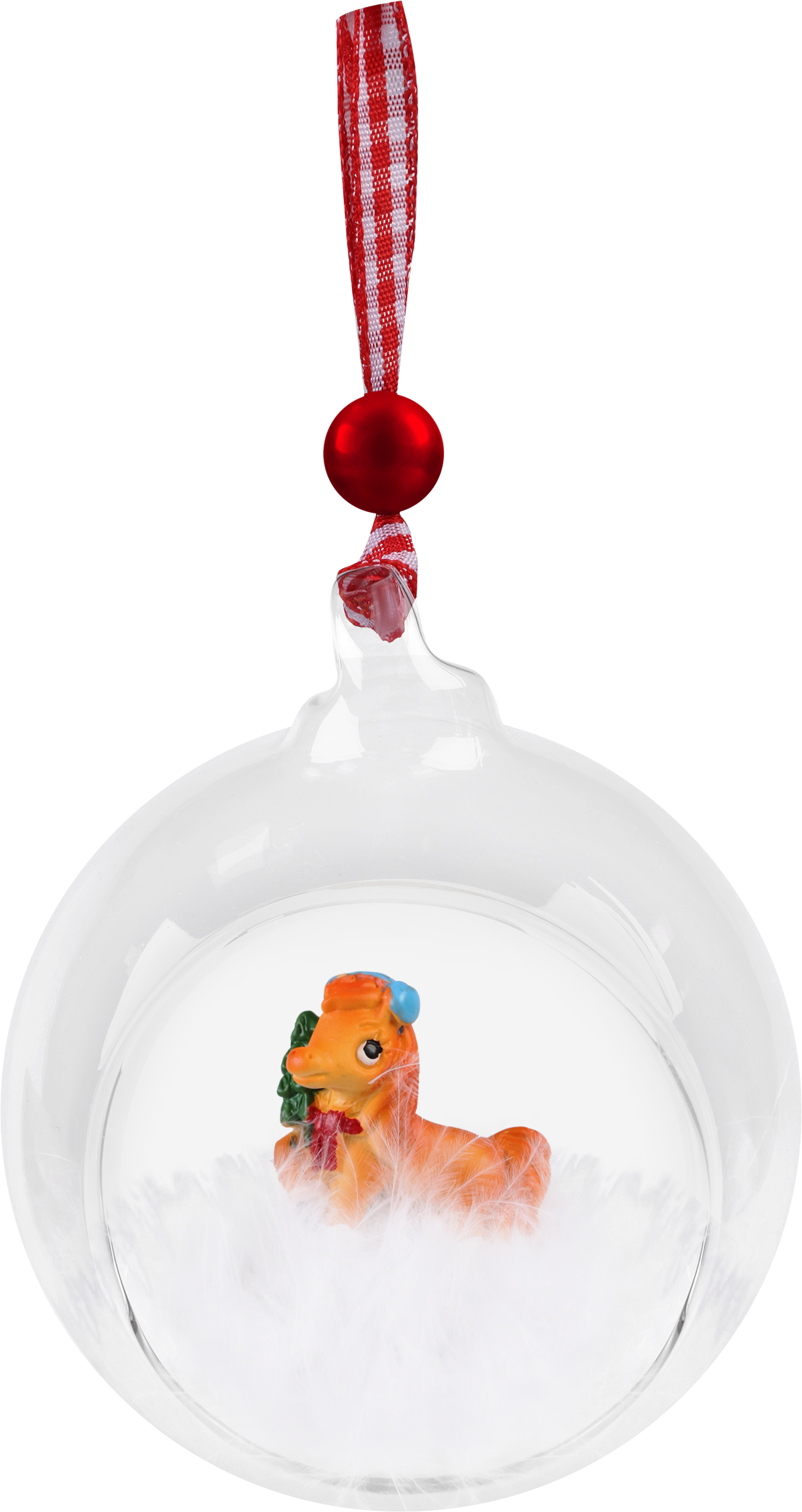 Изображение товара Новогодний шар HOMECLUB с фигурой Лошадка 8,8 см стекло декоративный