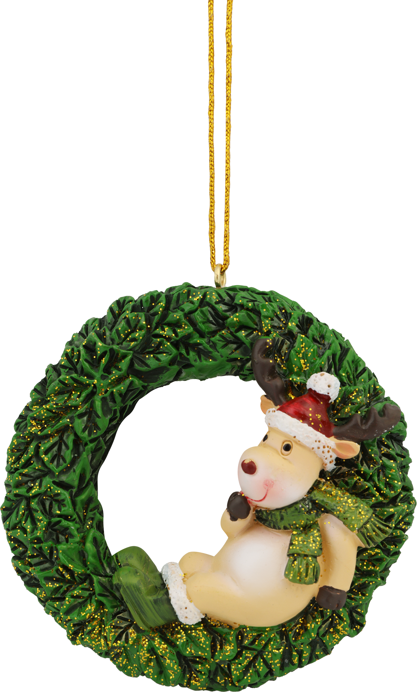 Изображение товара Елочное украшение HOMECLUB Олень в носочках 8,5 см праздничный декор