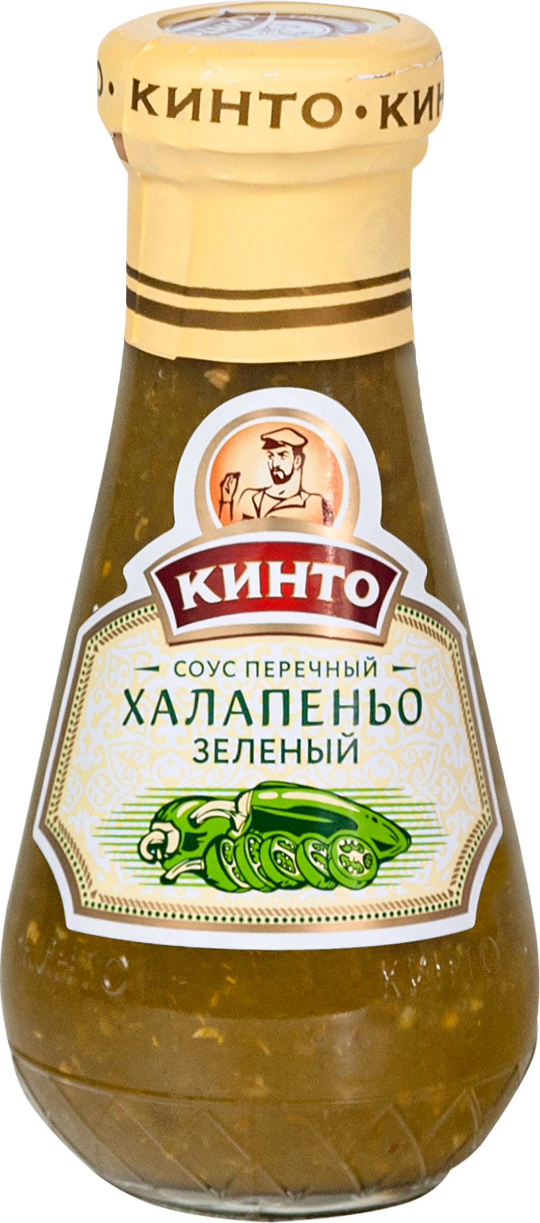 Изображение товара Соус перечный КИНТО Халапеньо зеленый, 190г - острый и ароматный