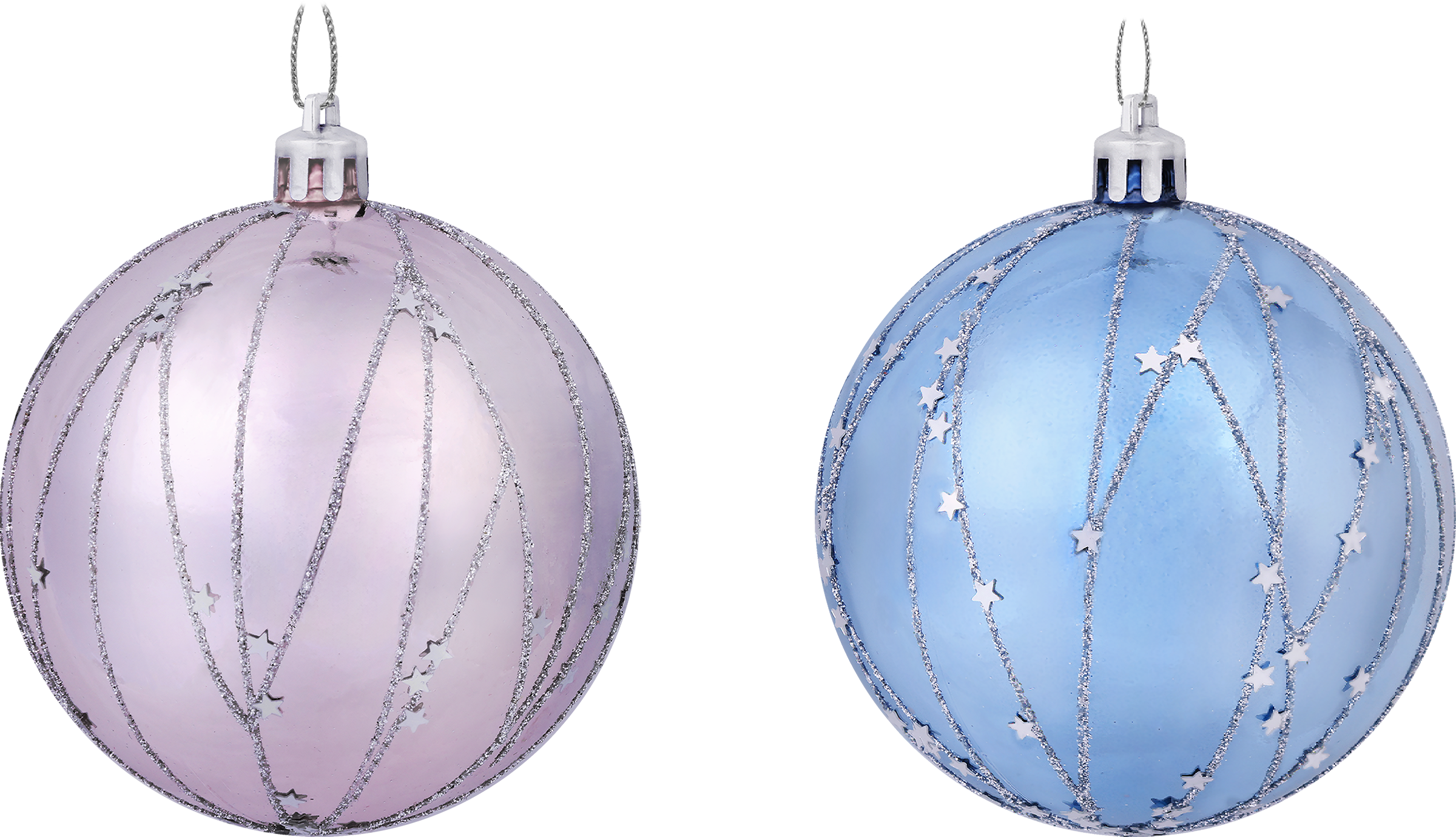 Изображение товара ЕЛОЧНЫЙ ШАР HOMECLUB 8см глиттерные узоры жемчужный