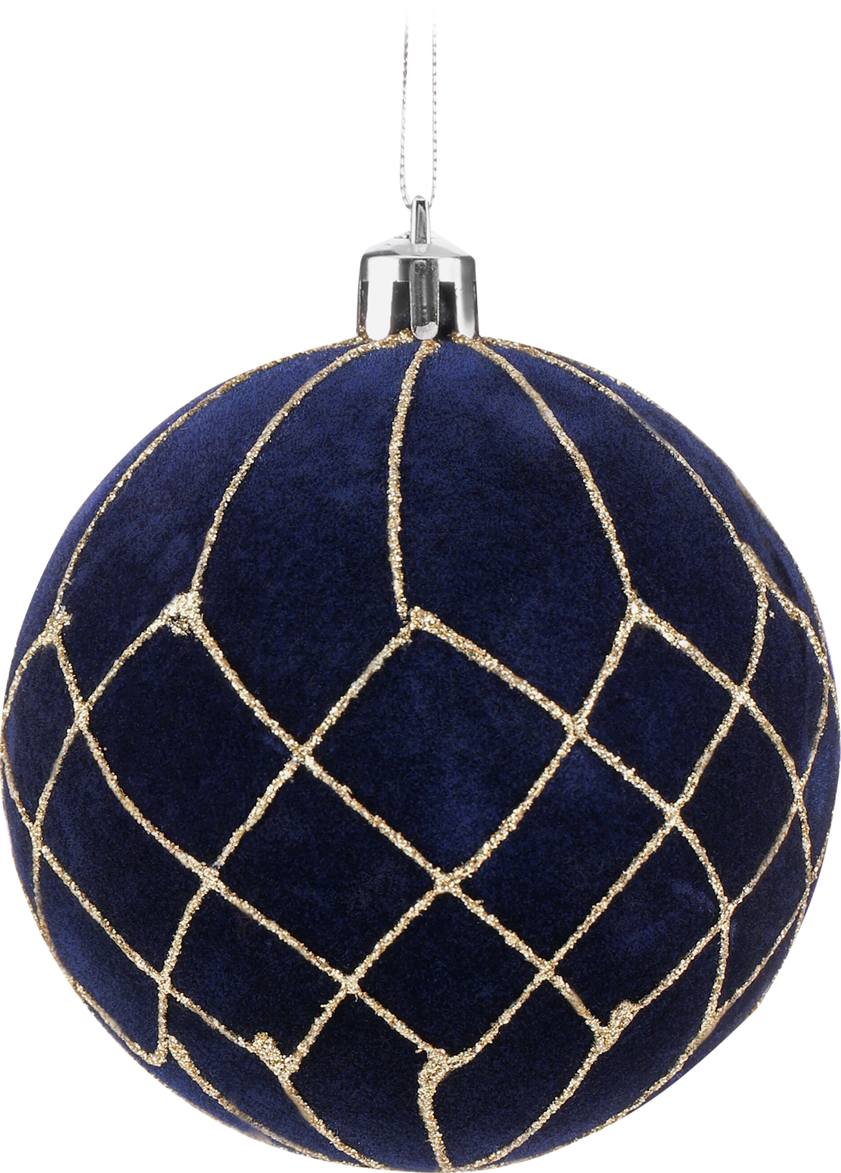 Изображение товара Шар елочный HOMECLUB Бархат и глиттер 8см для праздничного декора