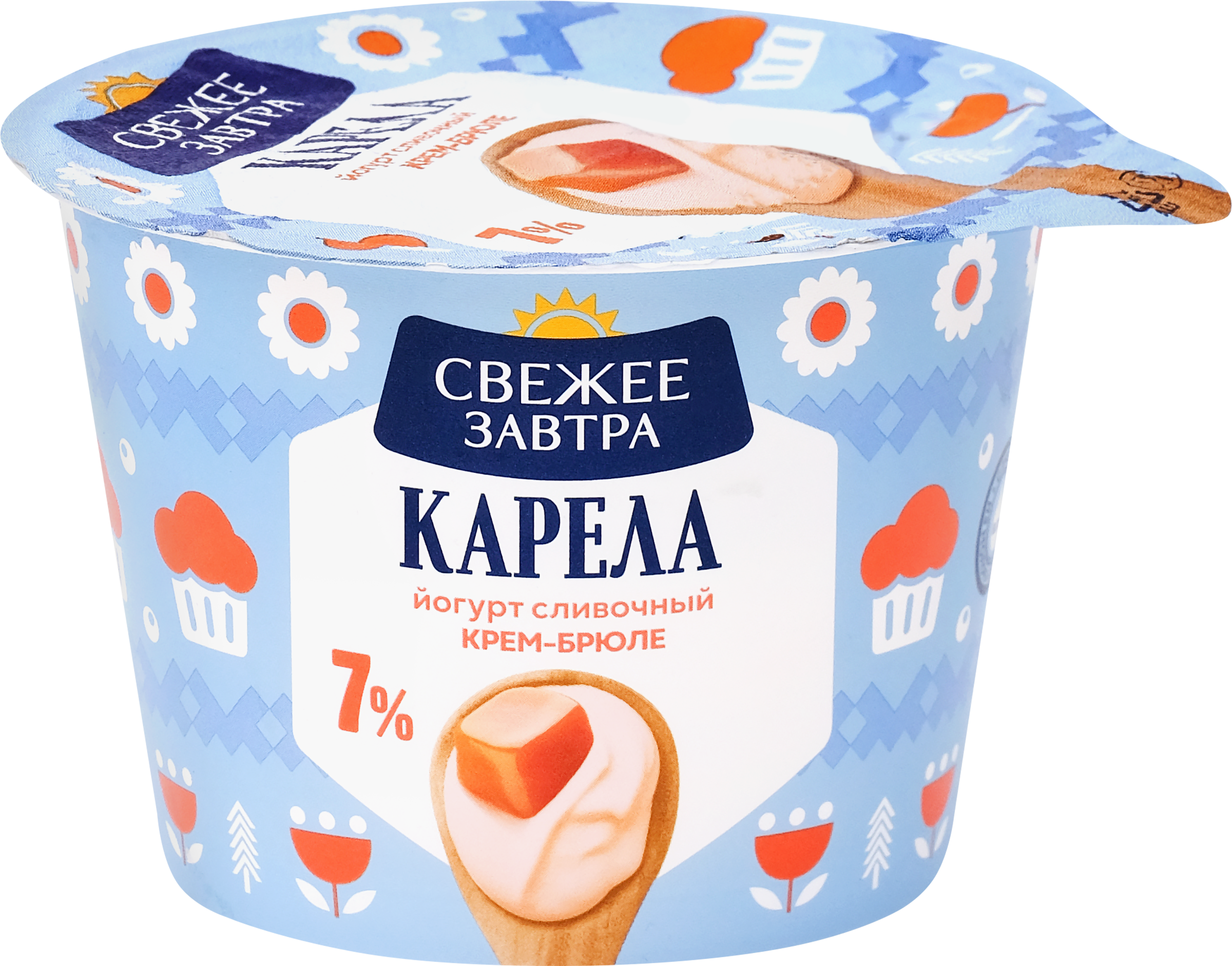 Изображение товара Йогурт СВЕЖЕЕ ЗАВТРА Крем-брюле 7%, без змж, 180г