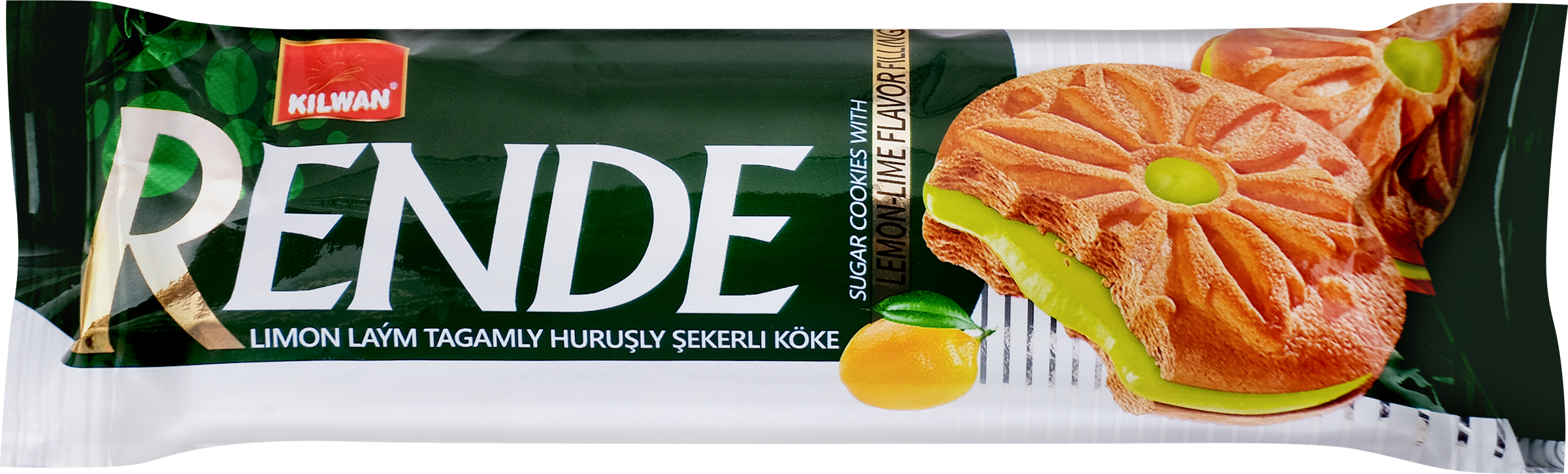 Изображение товара Печенье сахарное RENDE с начинкой со вкусом лимон лайм, 61г