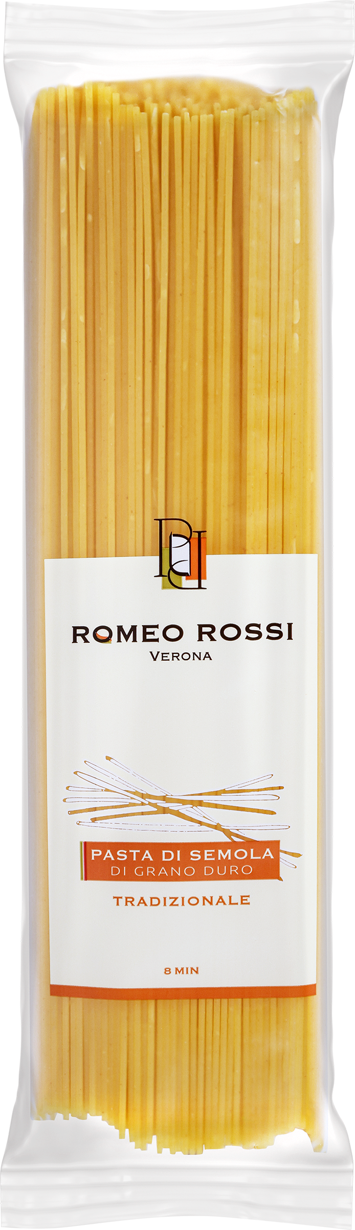 Изображение товара Паста ROMEO ROSSI Spaghetti, из муки твердых сортов пшеницы, 500г