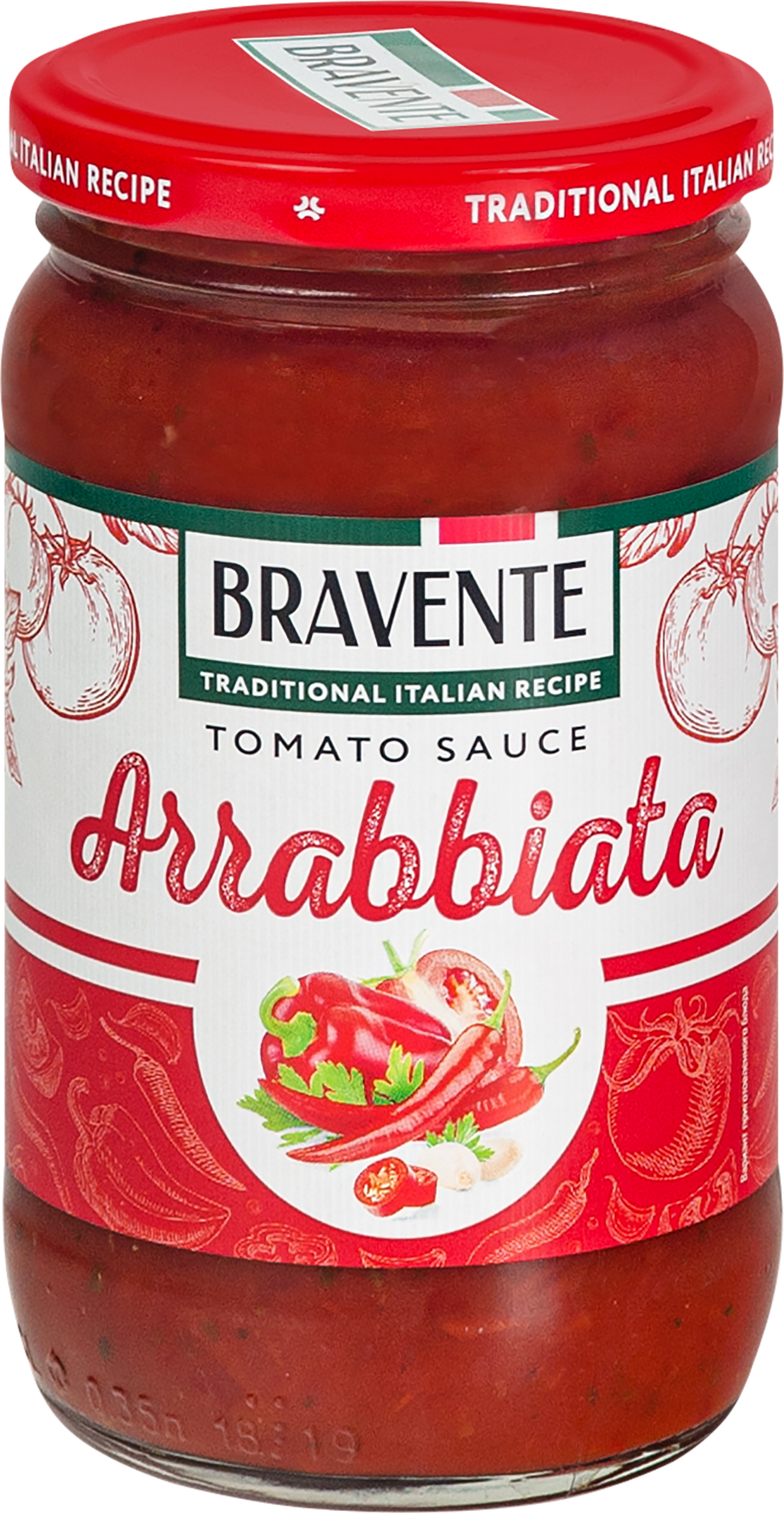 Изображение товара Соус томатный BRAVENTE Арраббьята 360г Натуральный итальянский соус для пасты и блюд