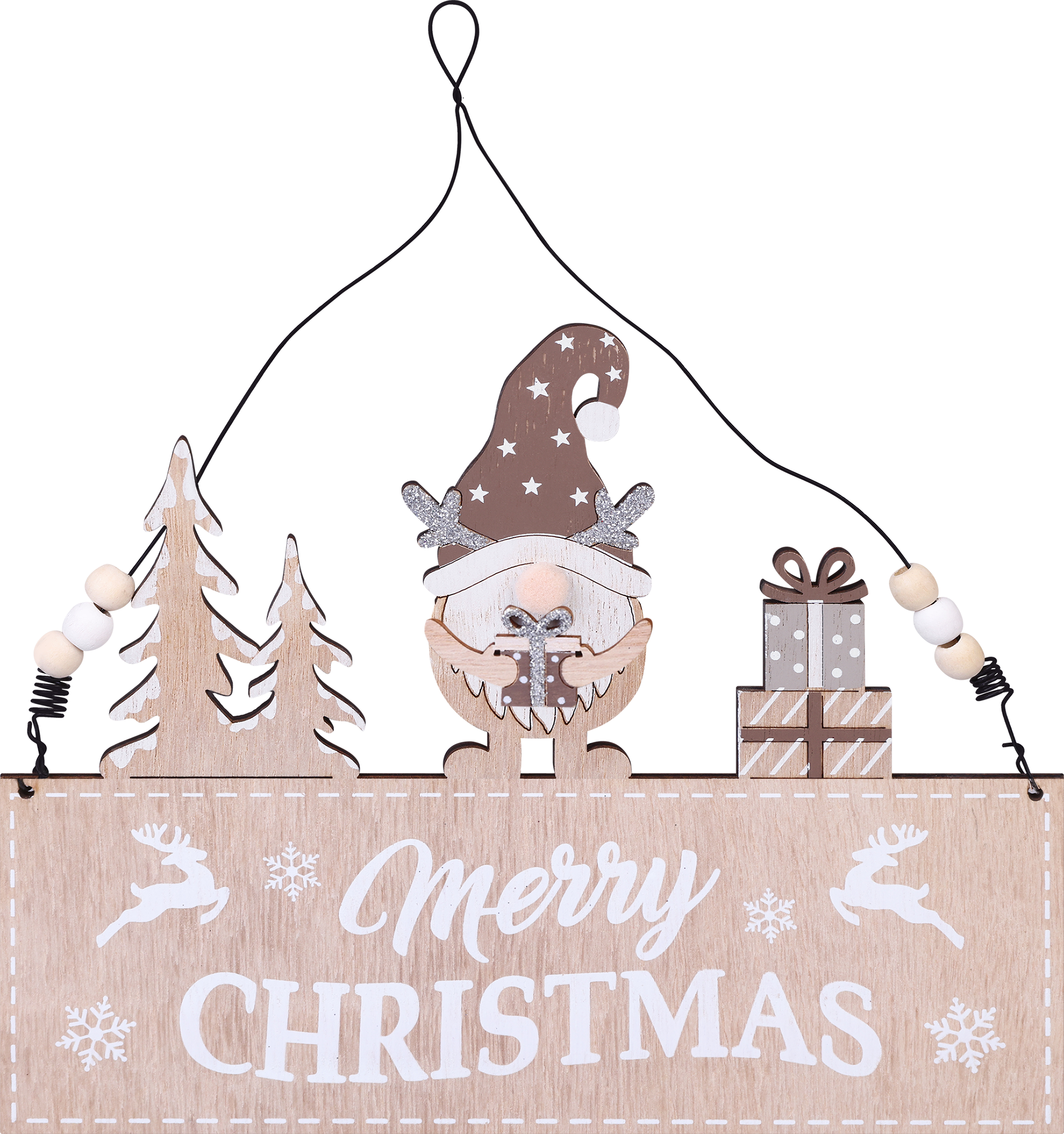 Изображение товара Новогодняя подвеска HOMECLUB в виде гнома Санта или дерева 22 см