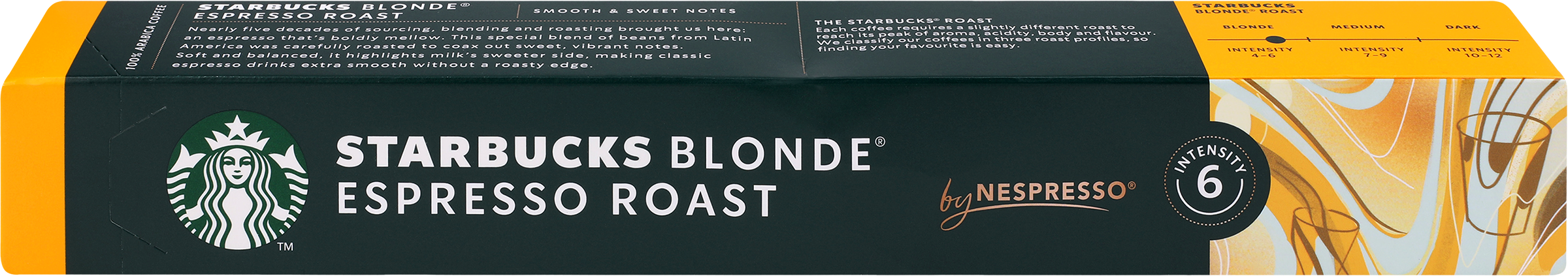 Изображение товара Кофе молотый в капсулах STARBUCKS Blonde Espresso Roast, 10кап