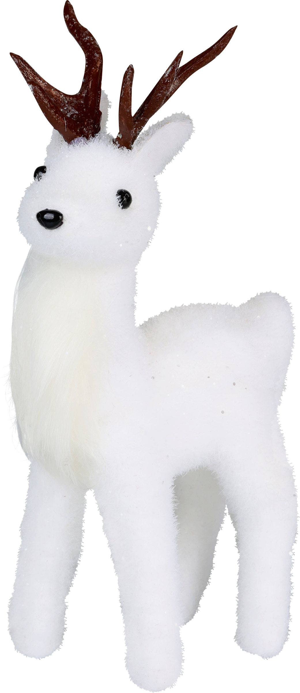 Изображение товара Новогодняя фигура олень из пластика HOMECLUB 15см Серебряные рога