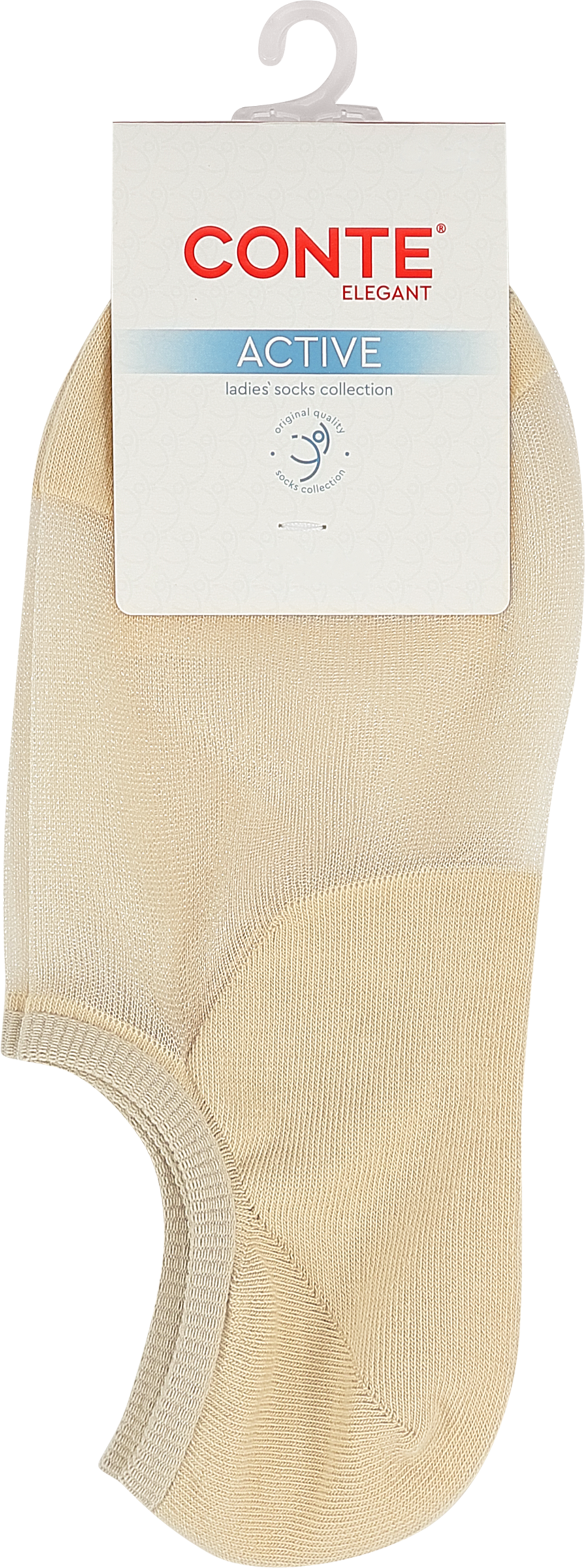 Изображение товара Женские носки CONTE Active бежевые 23, 25, 27, дышащие, комфортные