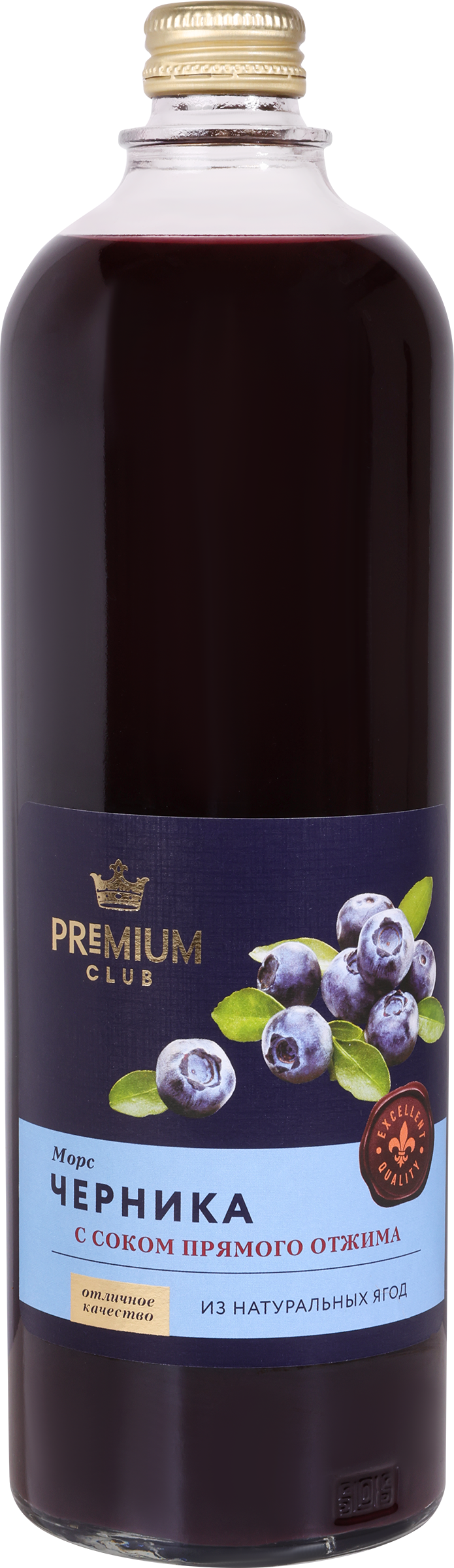 Изображение товара Морс PREMIUM СLUB Черничный 0.98л - Вкусный и полезный напиток