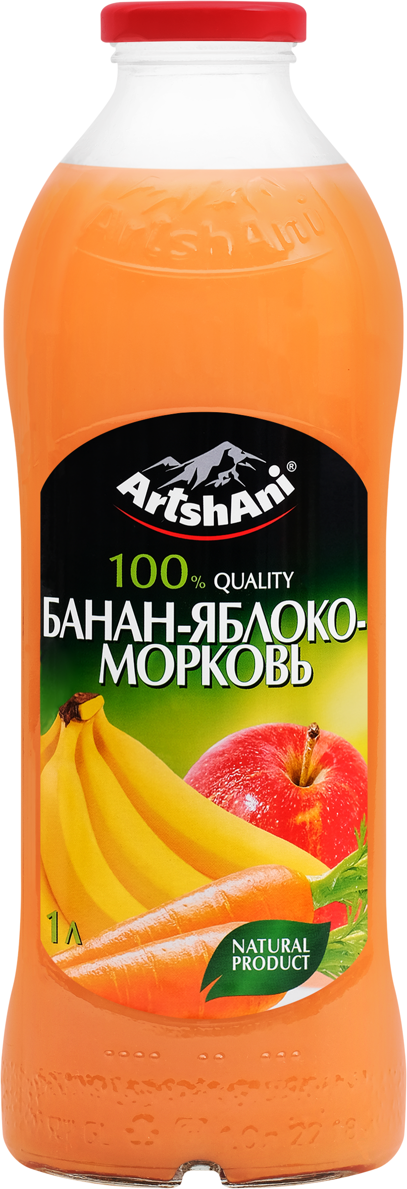Изображение товара Нектар ARTSHANI с бананом, яблоком и морковью, 1л, для детей с 3 лет