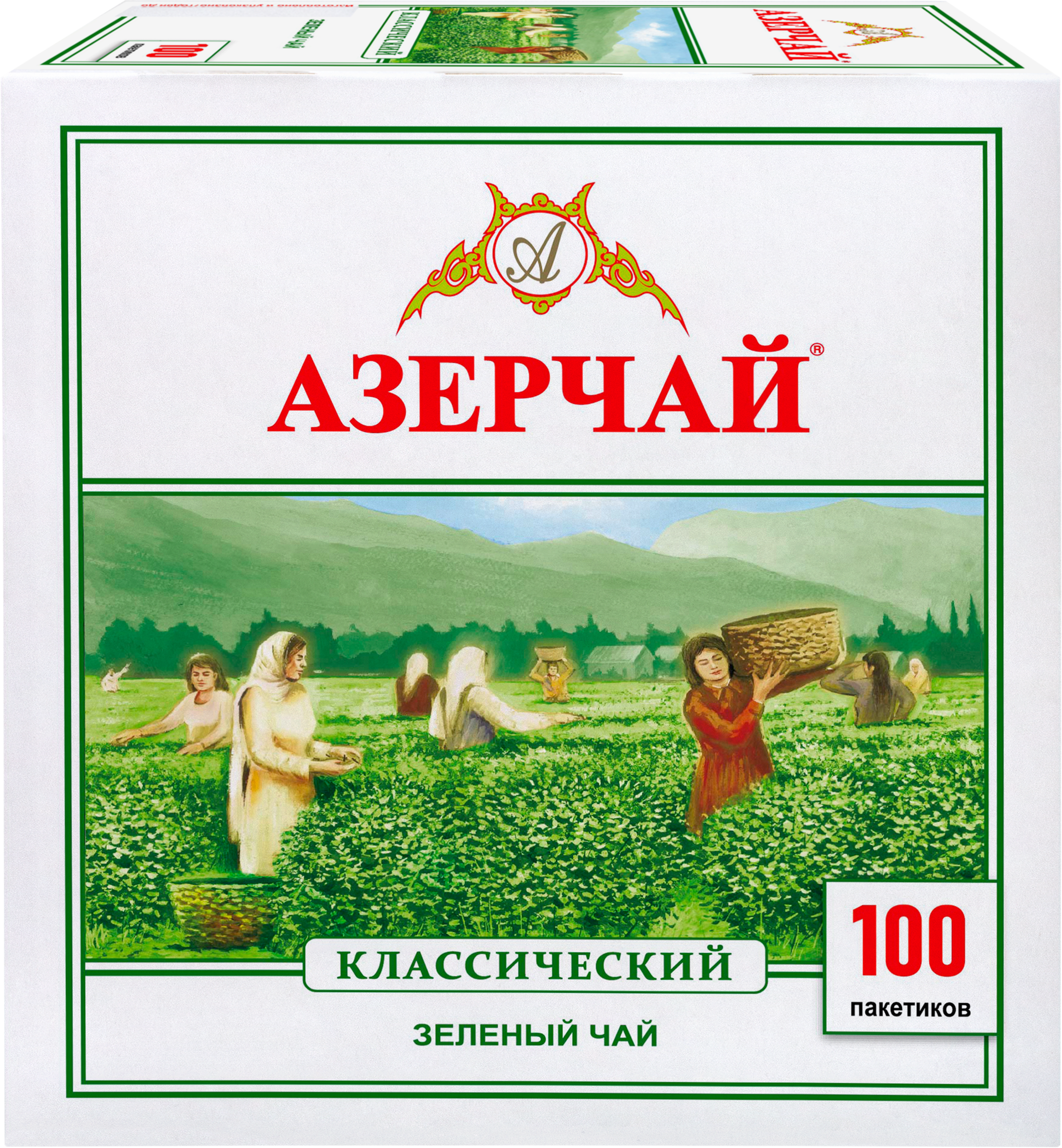 Изображение товара Чай зеленый АЗЕРЧАЙ Классический, 100пак
