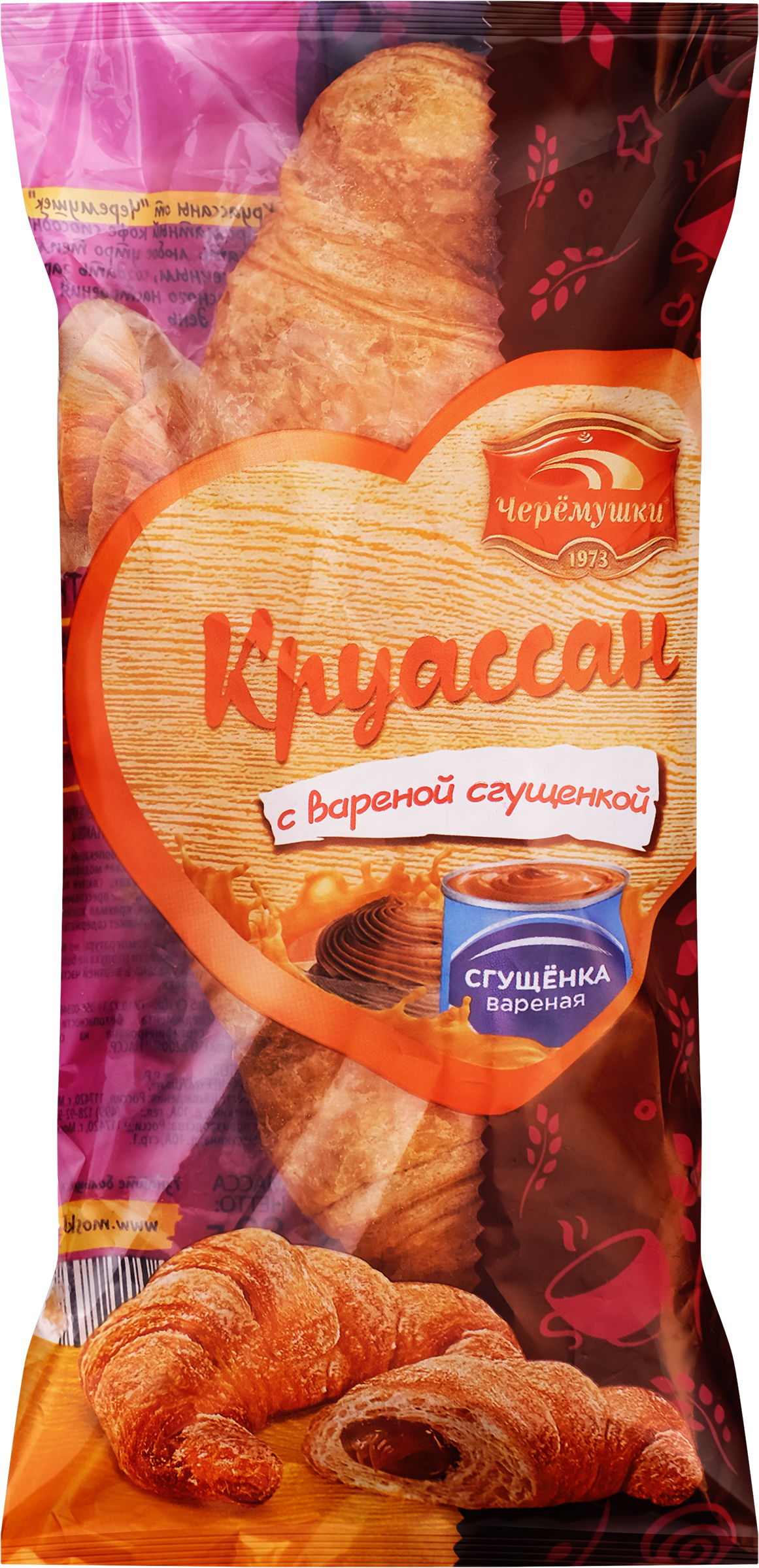 Изображение товара Круассан ЧЕРЕМУШКИ с вареной сгущенкой, 80г