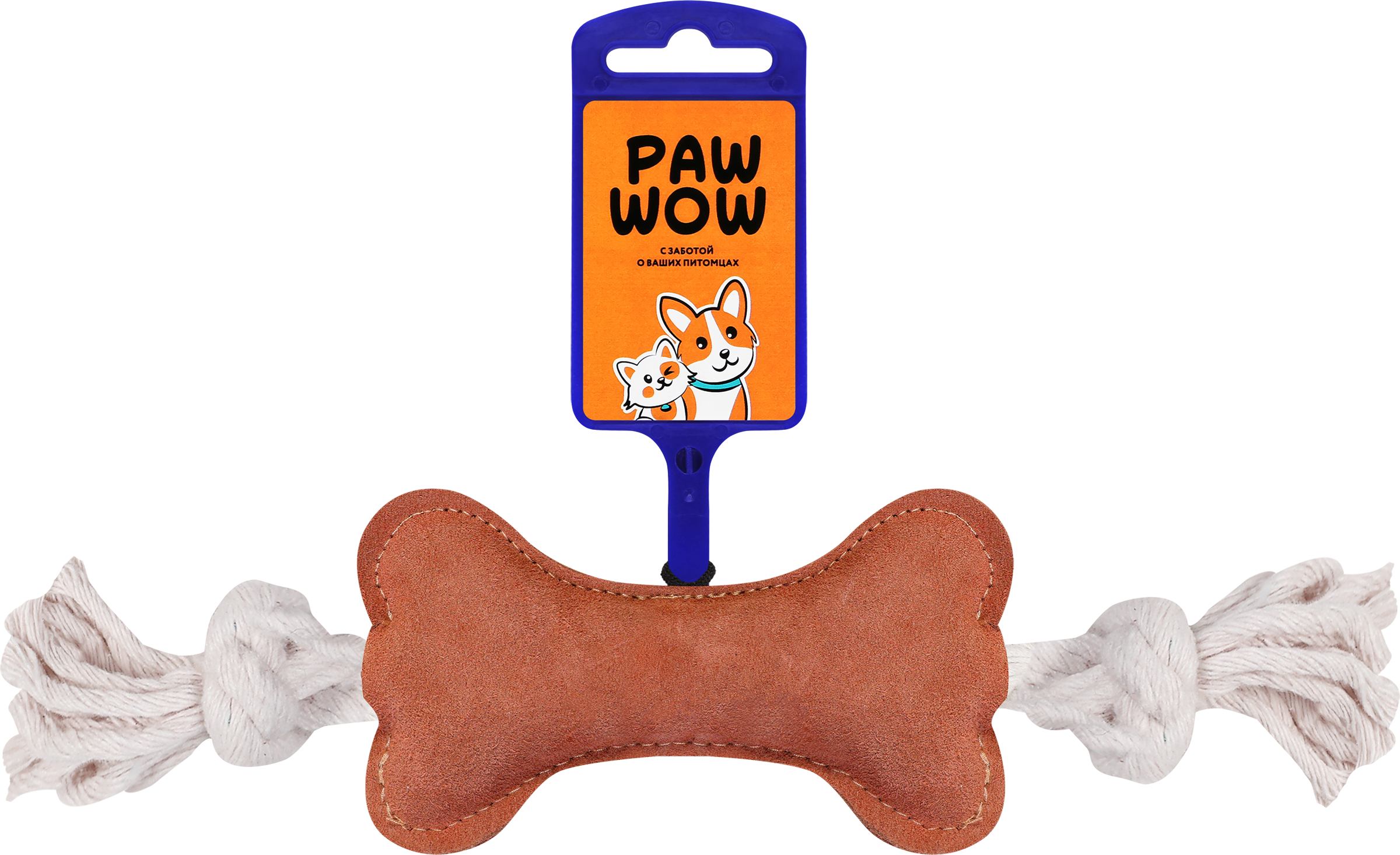 Изображение товара Игрушка-тягалка для собак Кость из натуральных материалов PAW WOW