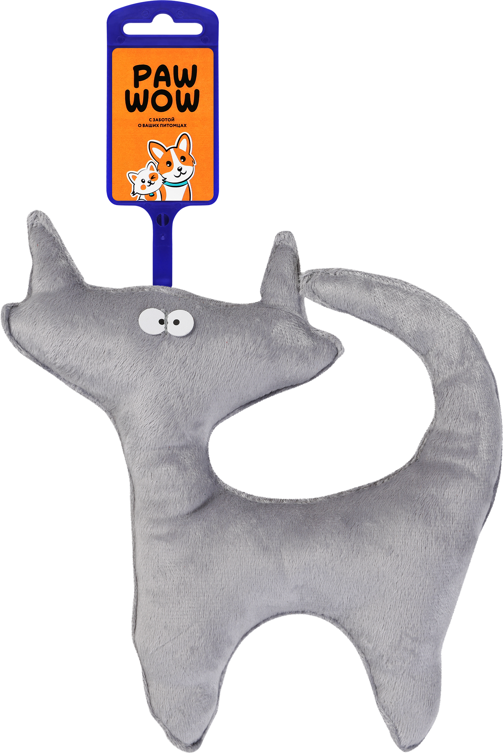 Изображение товара Игрушка-тягалка PAW WOW Кот с пищалкой для собак