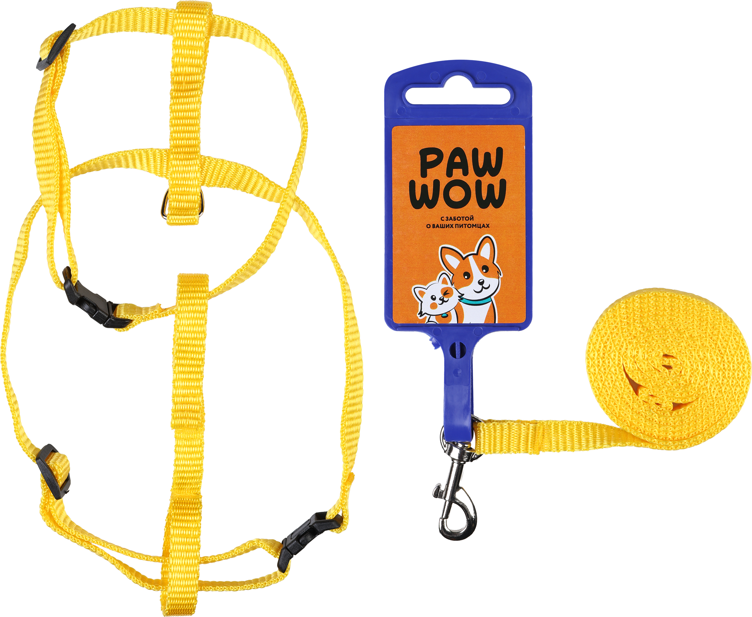 Изображение товара Комплект для собак PAW WOW поводок и шлейка, 10мм