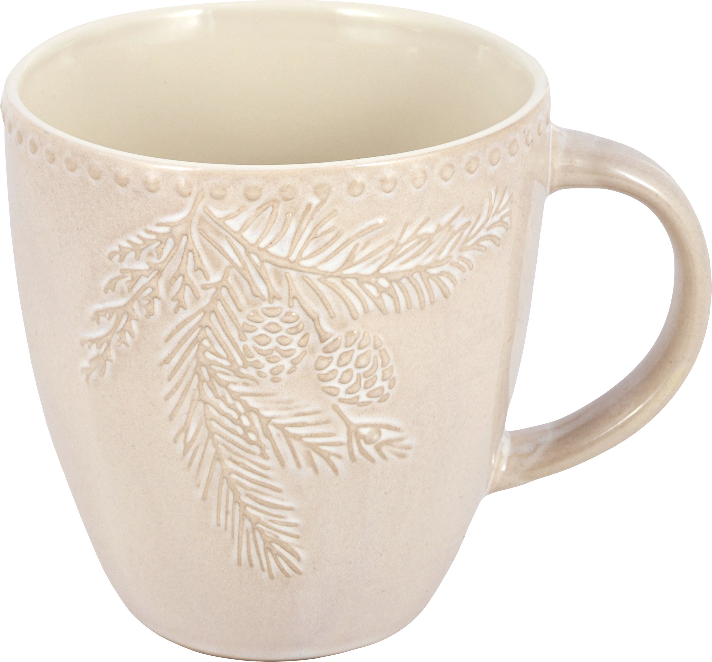 Изображение товара Керамическая кружка HOMECLUB Conifer 350мл белая для горячих и холодных напитков