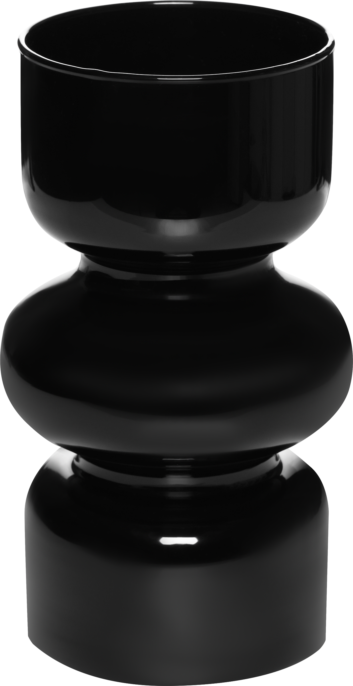 Изображение товара Ваза ГРАНДСОН Ruby стекло 18см черная для интерьера и подарков