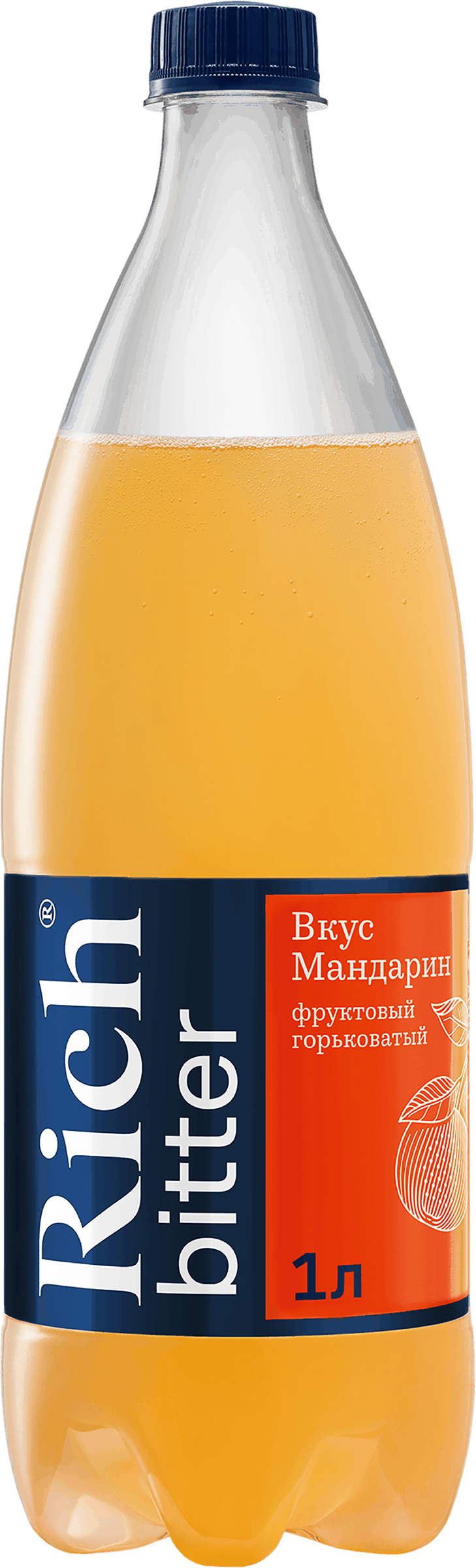 Изображение товара Напиток RICH Биттер Мандарин 1л - газированный тоник с ароматом мандарина