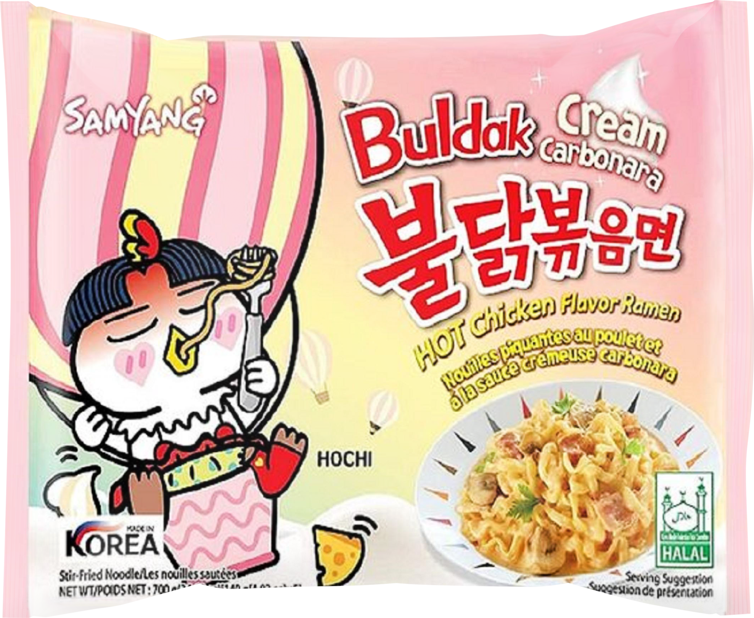 Изображение товара Лапша SAMYANG Buldak, со вкусом курицы и соуса карбонара, острая, 140г