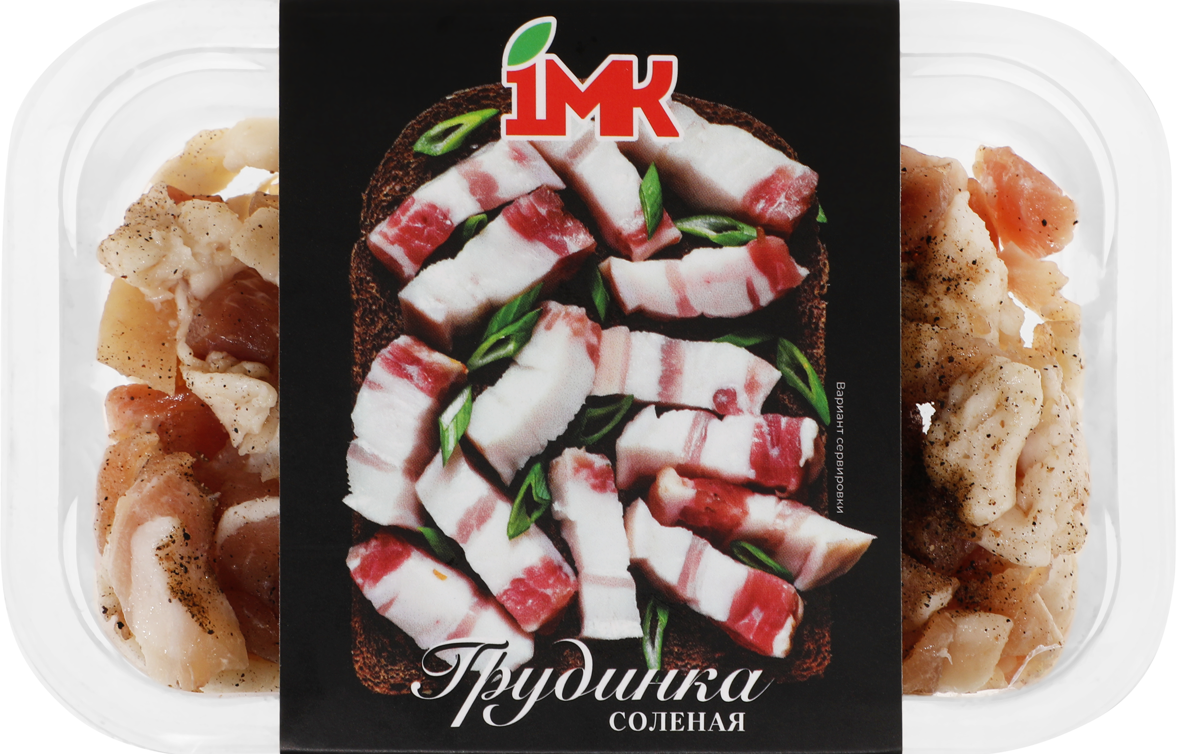 Изображение товара Грудинка соленая 1МК, деликатес из свинины 150г, насыщенный вкус