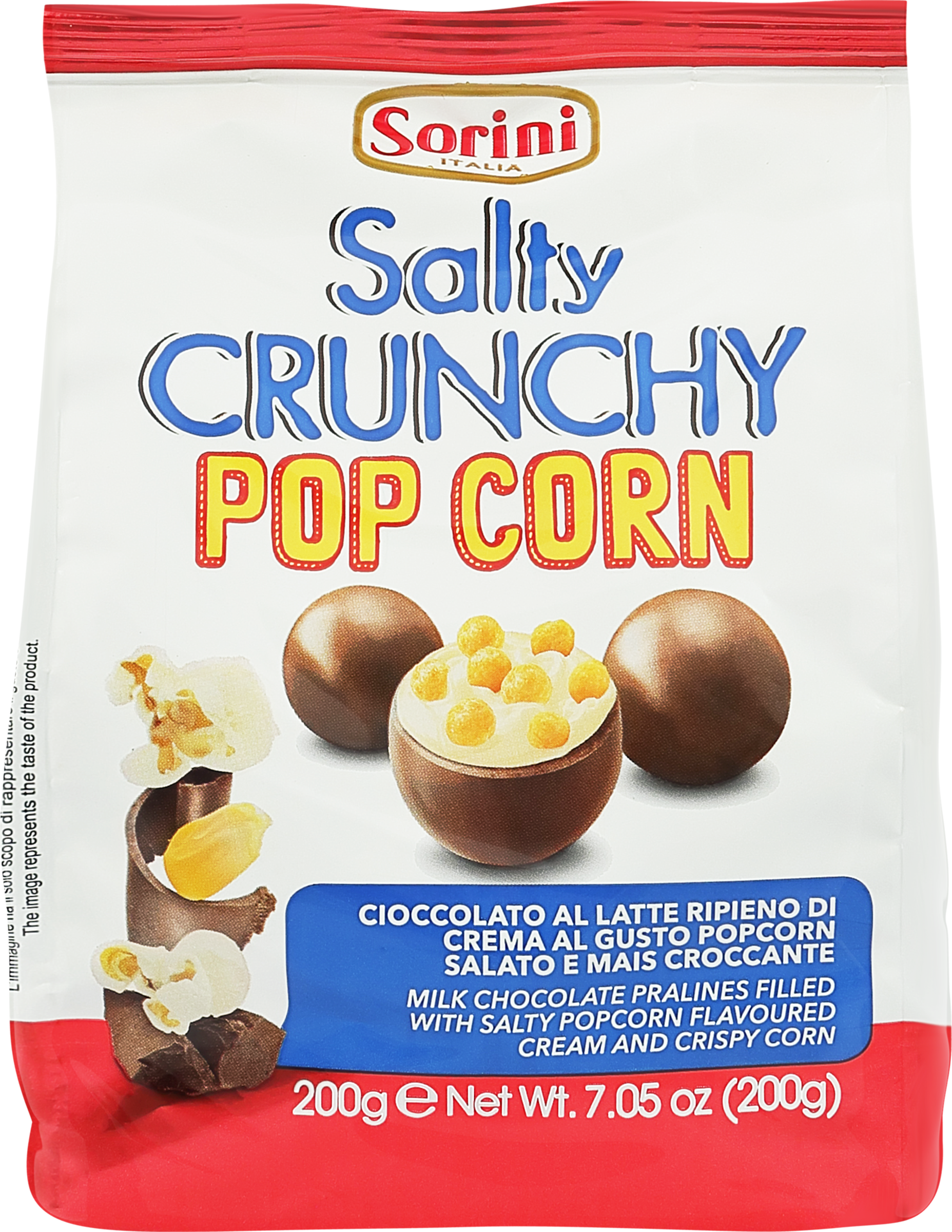Изображение товара Конфеты HDI Salty Crunchy Popcorn пралине с кремом и хрустящей кукурузой, 200г
