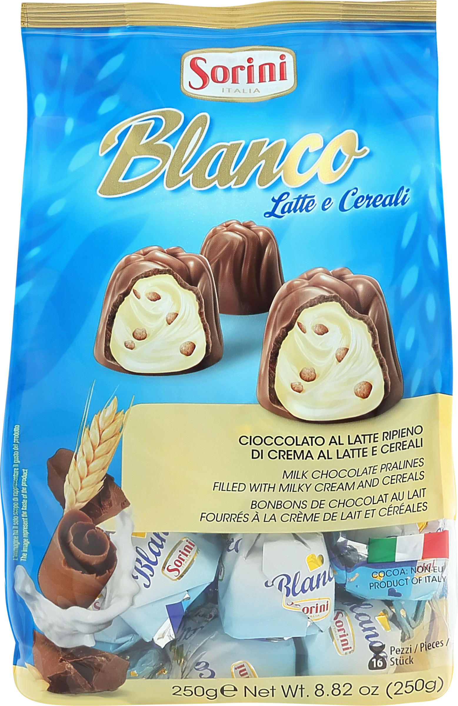 Изображение товара Конфеты HDI Blanco пралине с молочным кремом и злаками, 250г