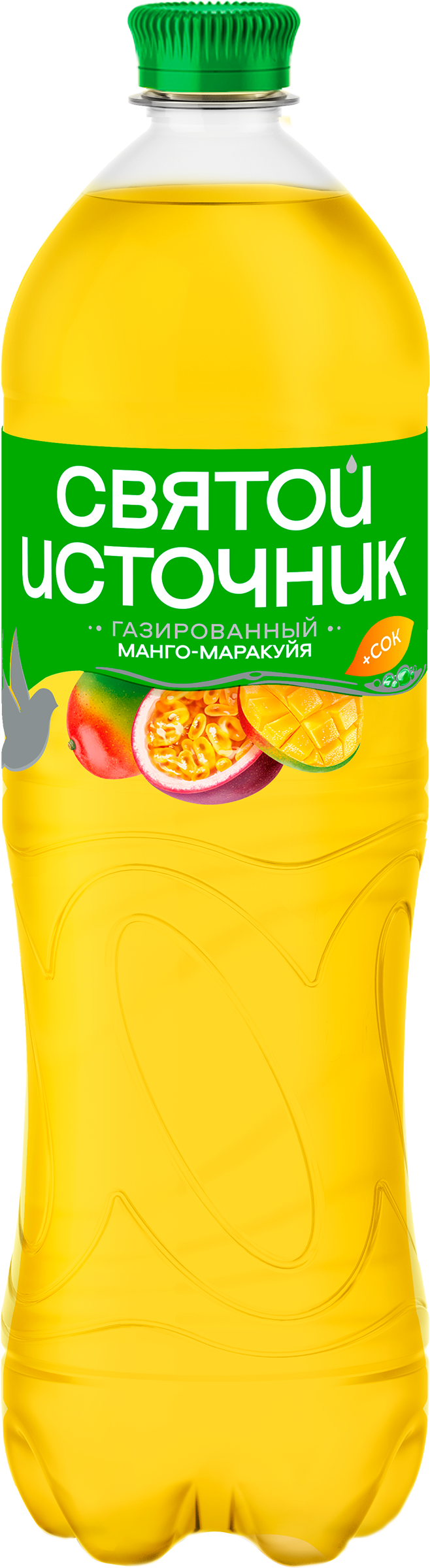 Изображение товара Газированная вода со вкусом манго и маракуйя 1л СВЯТОЙ ИСТОЧНИК
