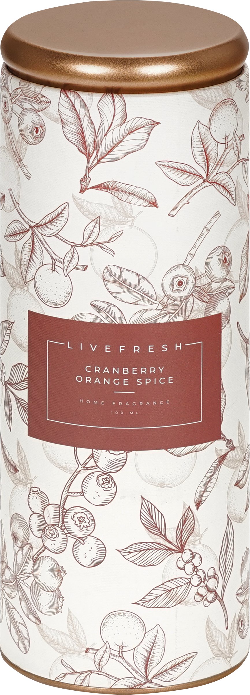 Изображение товара Диффузор ароматический ЛИВФРЕШ Пряный апельсин с клюквой 100мл для ароматизации воздуха