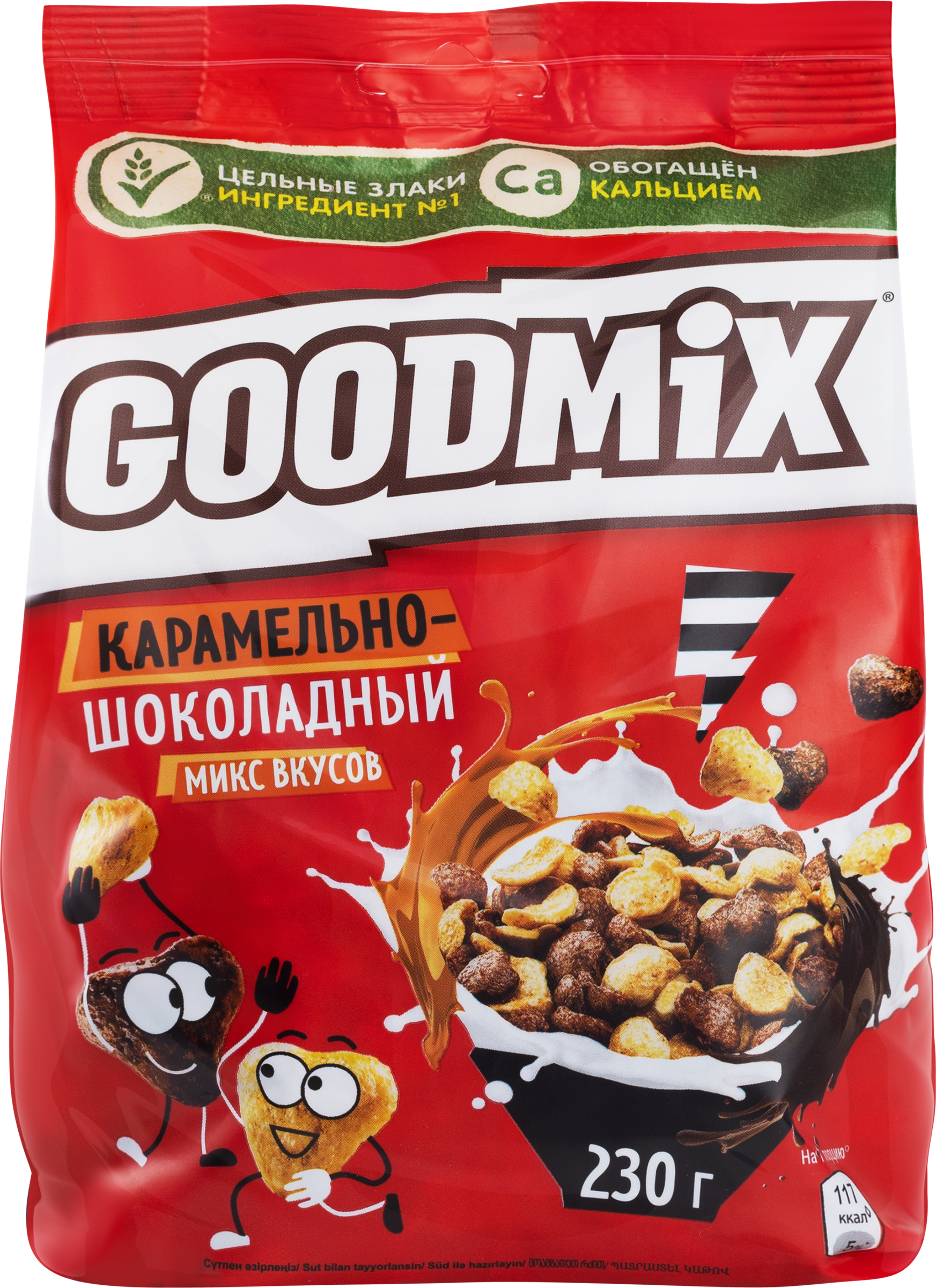 Изображение товара Готовый завтрак GOOD MIX Карамельно-шоколадный, 230г