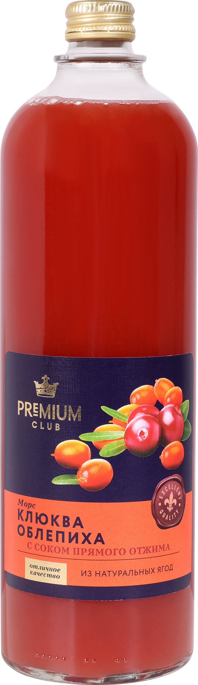 Изображение товара Морс PREMIUM CLUB Клюква и облепиха 0,98л натуральный напиток для всей семьи