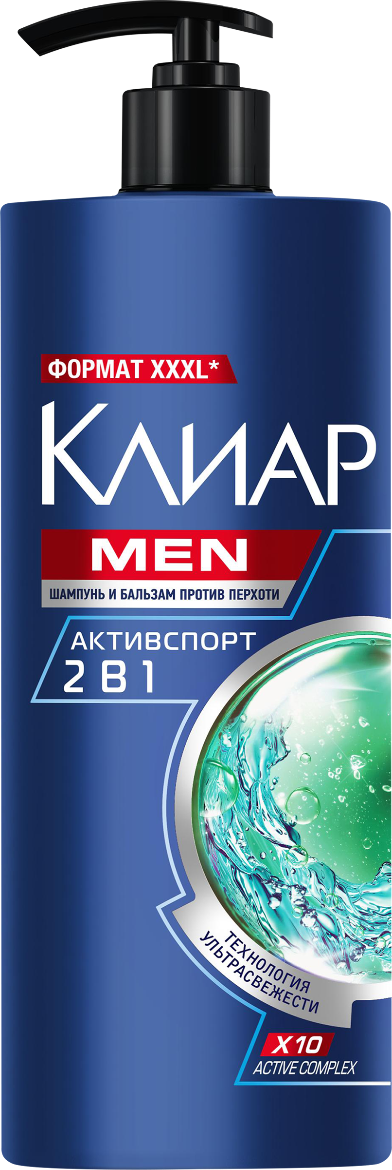 Изображение товара Шампунь-бальзам-ополаскиватель КЛИАР MEN Активспорт против перхоти 2в1, 1000мл