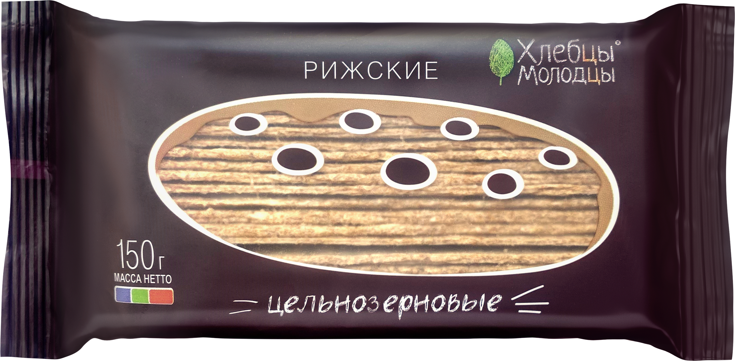 Изображение товара Хлебцы ХЛЕБЦЫ-МОЛОДЦЫ Рижские хрустящие цельнозерновые, 150г