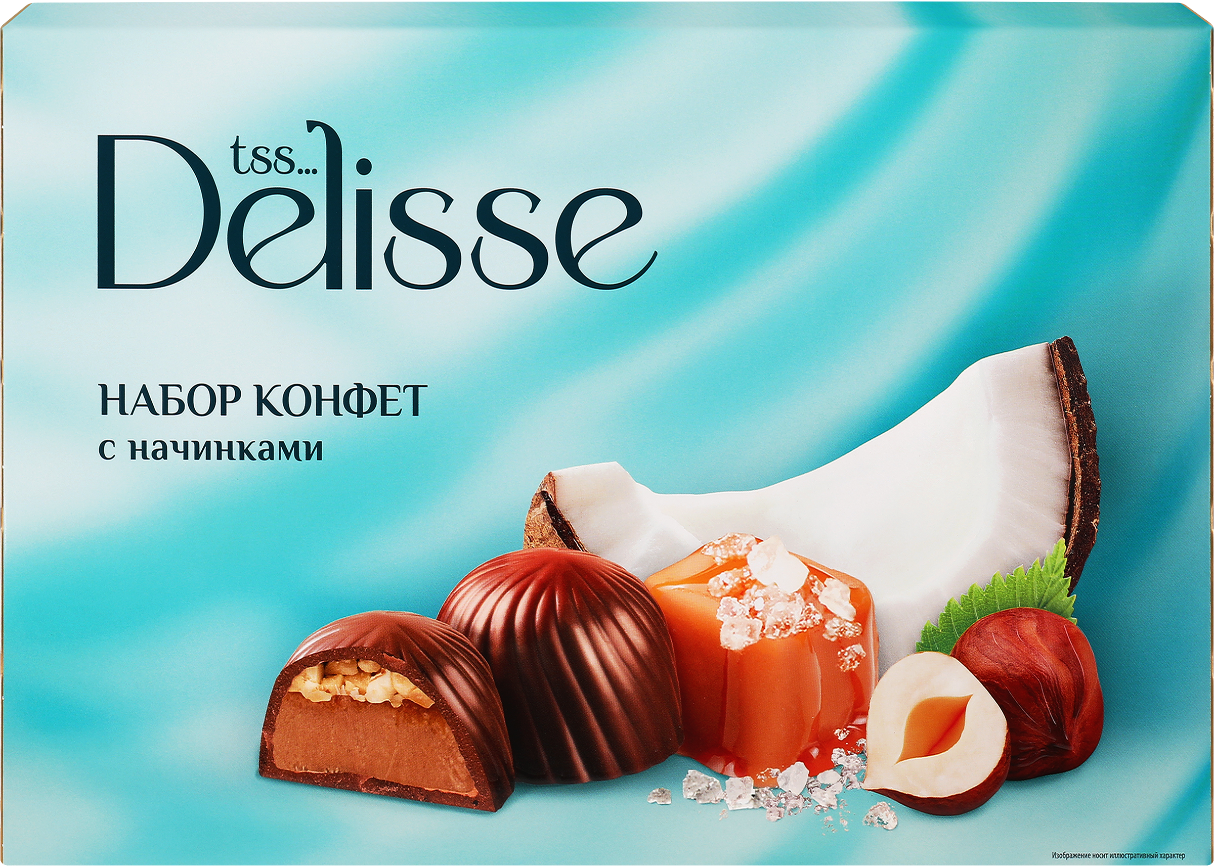 Изображение товара Набор конфет DELISSE с начинками 155г - шоколадное лакомство с арахисом