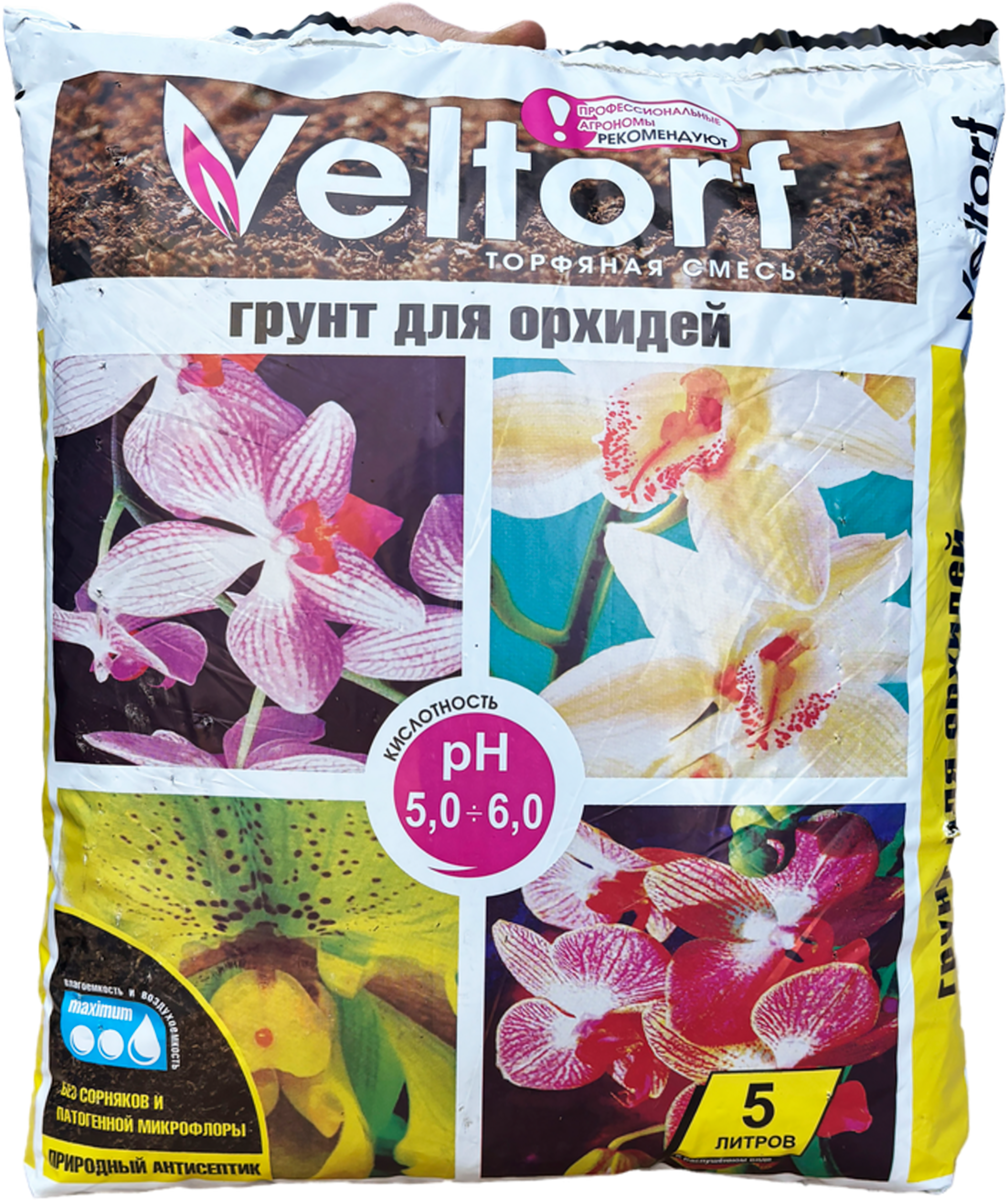Изображение товара Грунт для орхидей VELTORF кислотность 5-6, 5л для выращивания растений