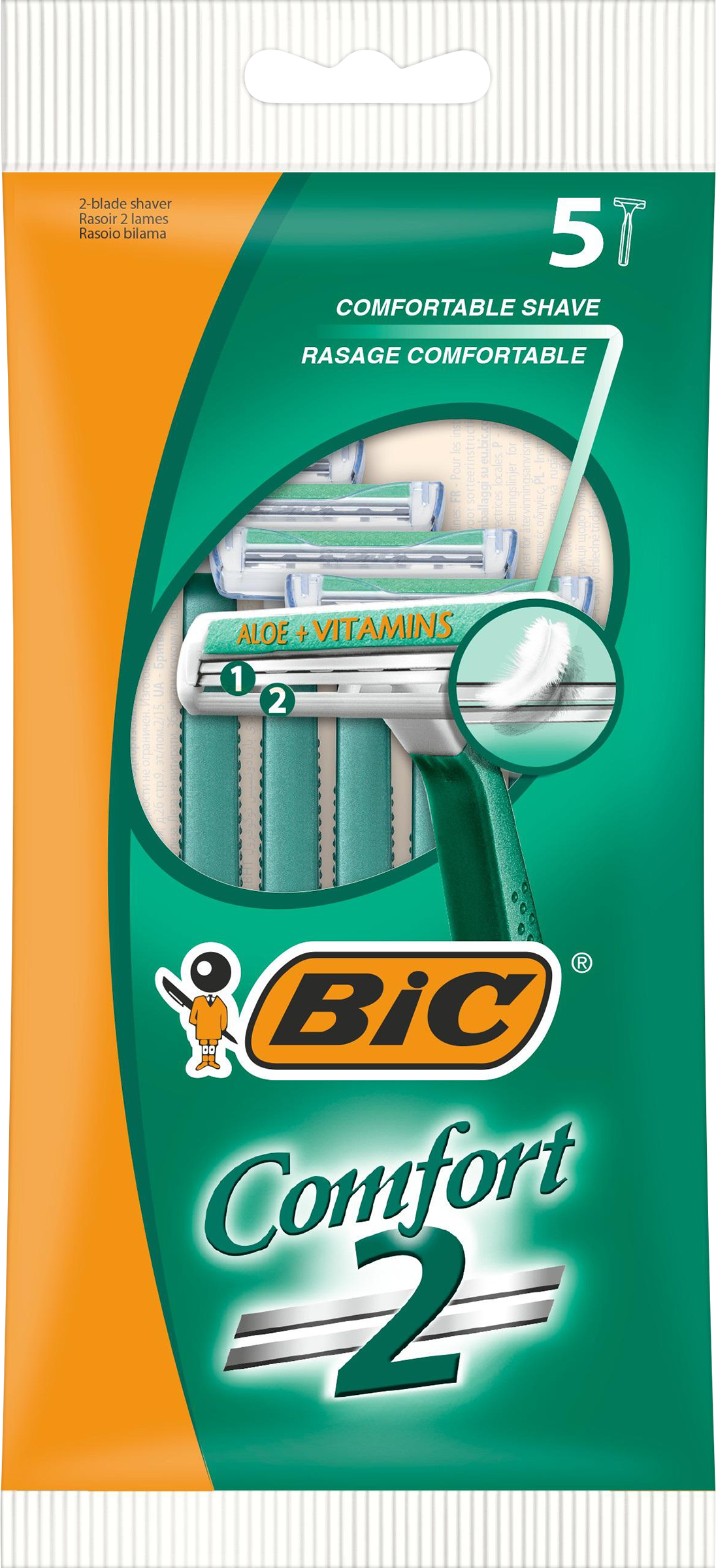 Изображение товара Станок одноразовый для бритья BIC Comfort 2 лезвия, 5шт