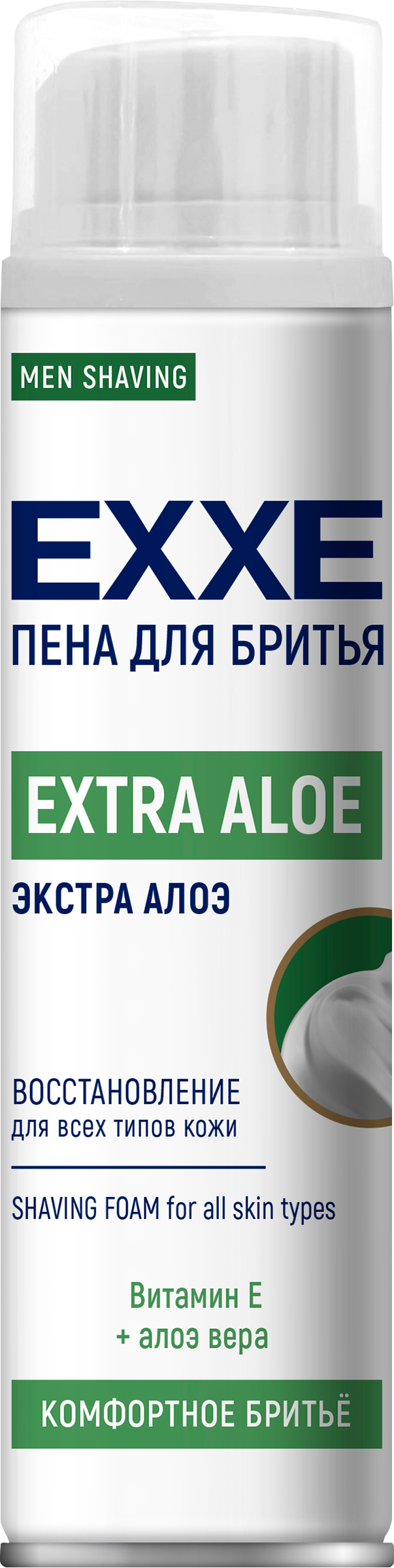 Изображение товара Пена для бритья EXXE Extra aloe Восстанавливающая 200мл для всех типов кожи