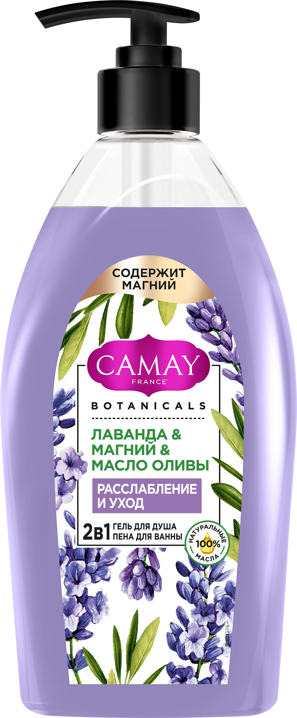 Изображение товара Гель для душа и пена для ванны CAMAY Лаванда, 750 мл, уход за телом