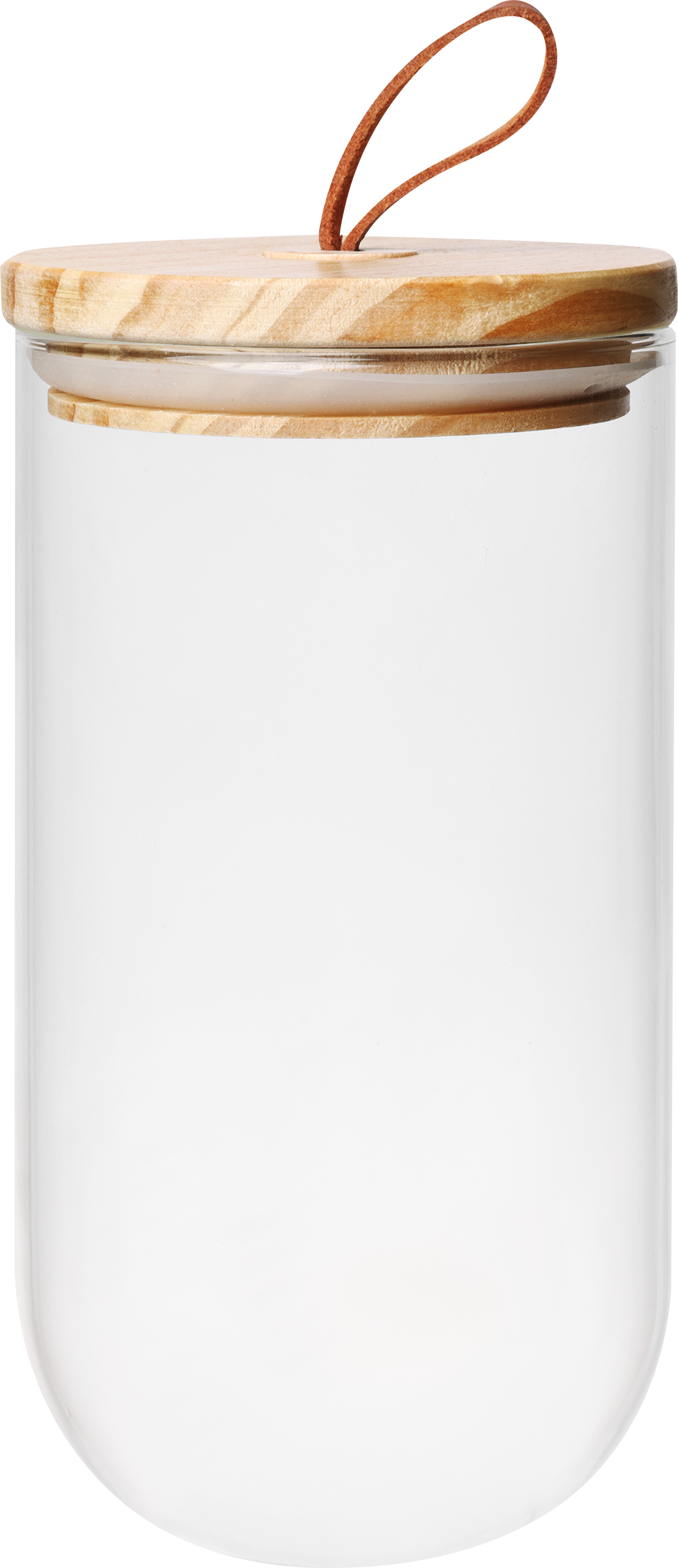 Изображение товара Банка для хранения HOMECLUB Lodge 700мл стекло бамбук кожа классика