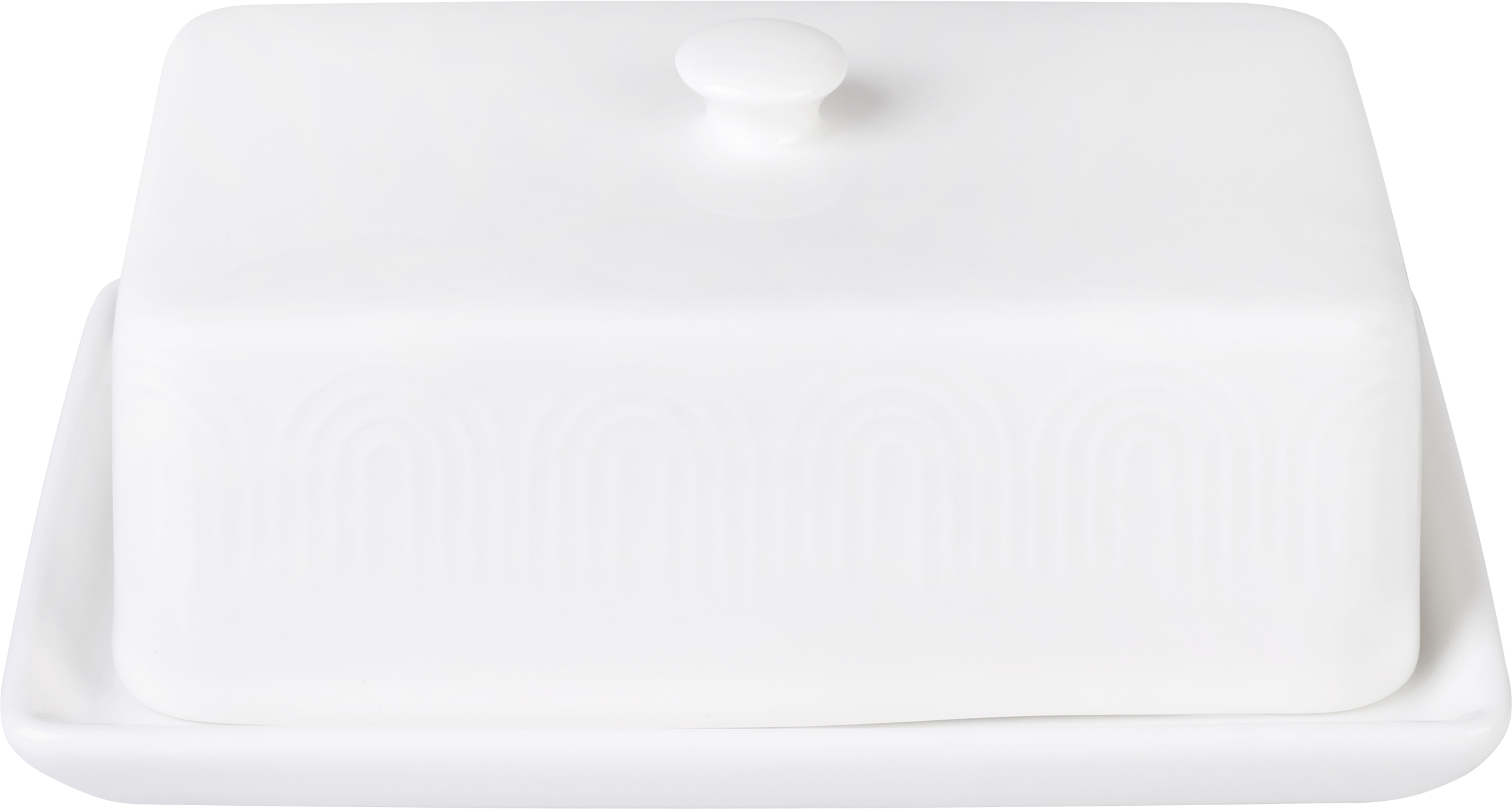 Изображение товара Масленка HOMECLUB Basic керамическая для масла 11,5х16х8 см белая