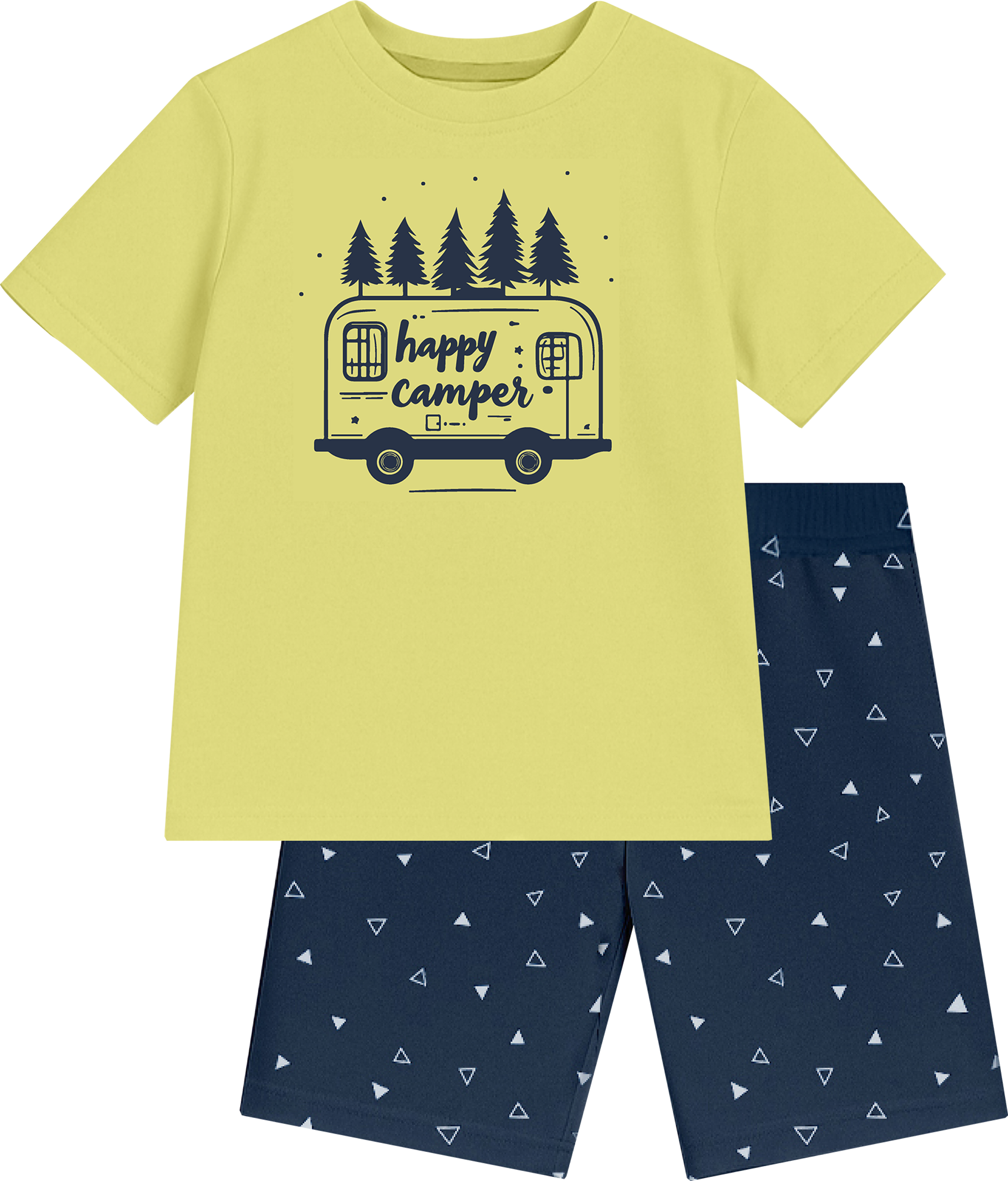 Изображение товара Пижама для мальчика КОТМАРКОТ из хлопка желто-синяя для детей 98-140 размер