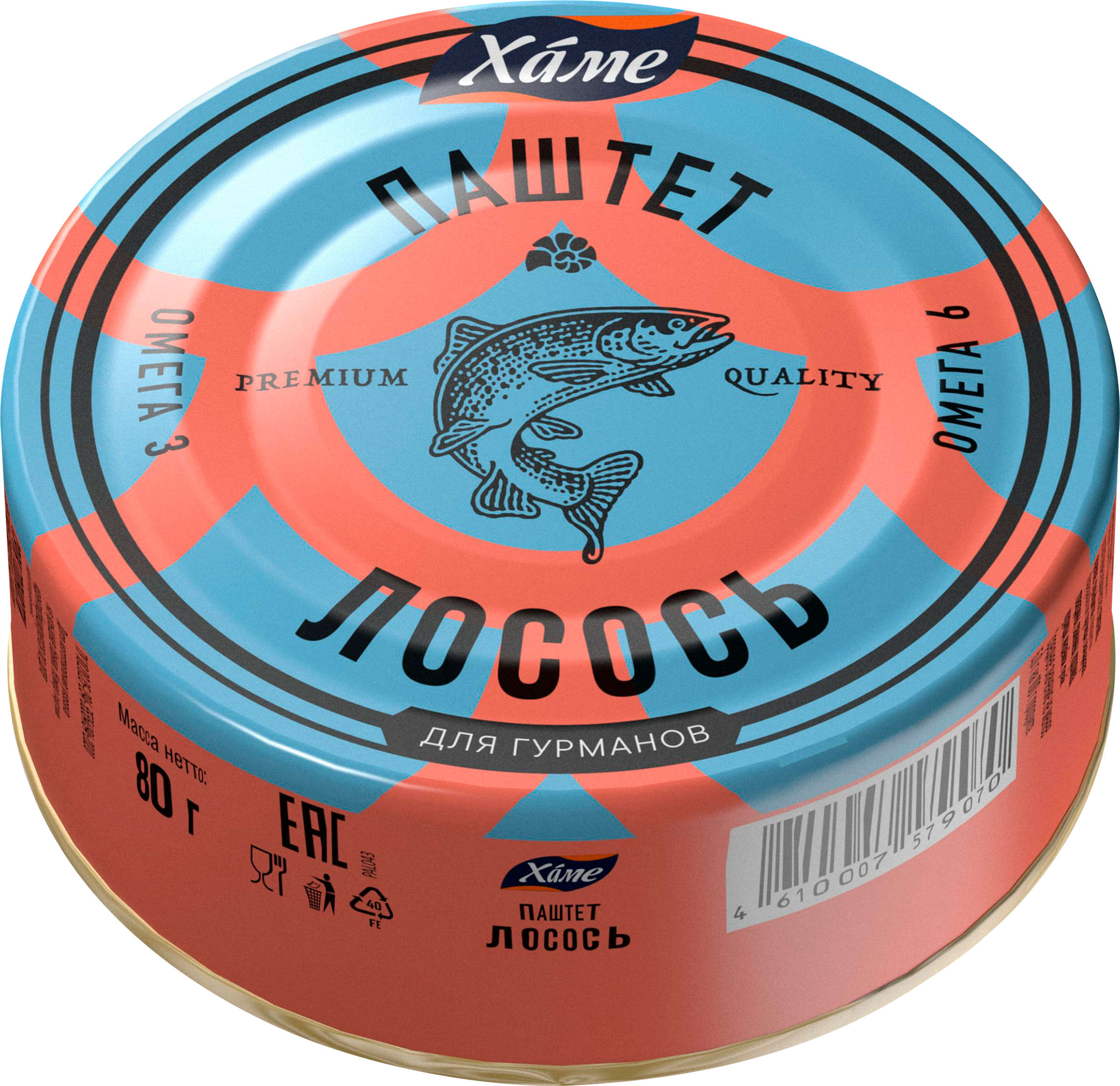 Изображение товара Паштет ХАМЕ Лосось, 80г