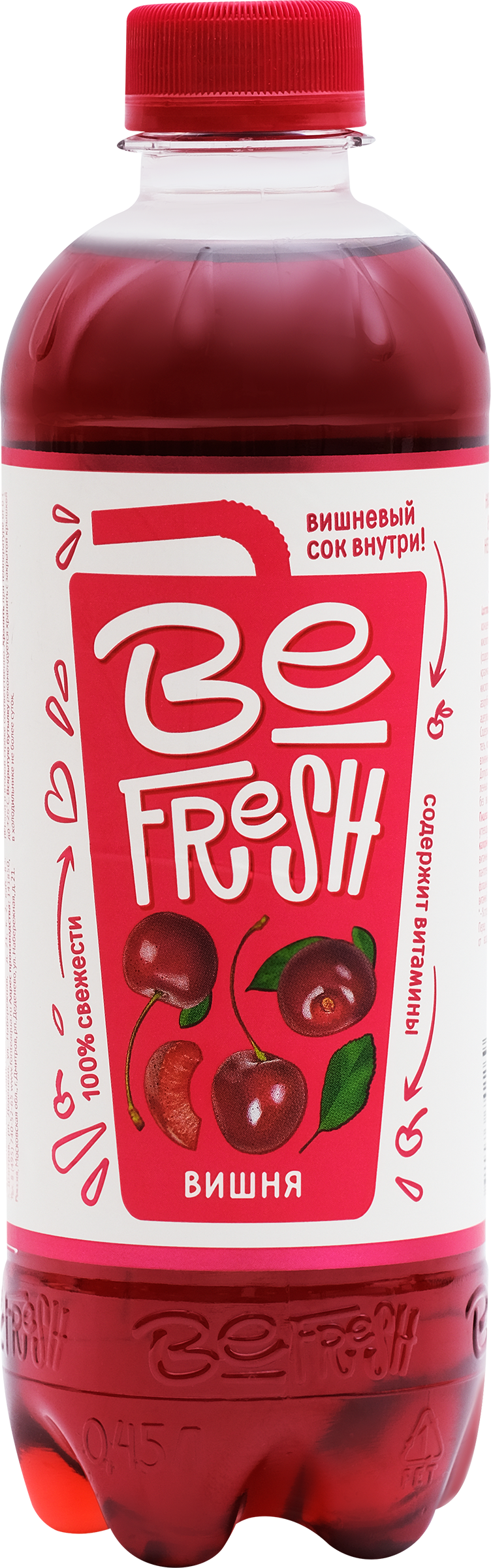 Изображение товара Напиток BEFRESH Вишня негазированный, 0.45л