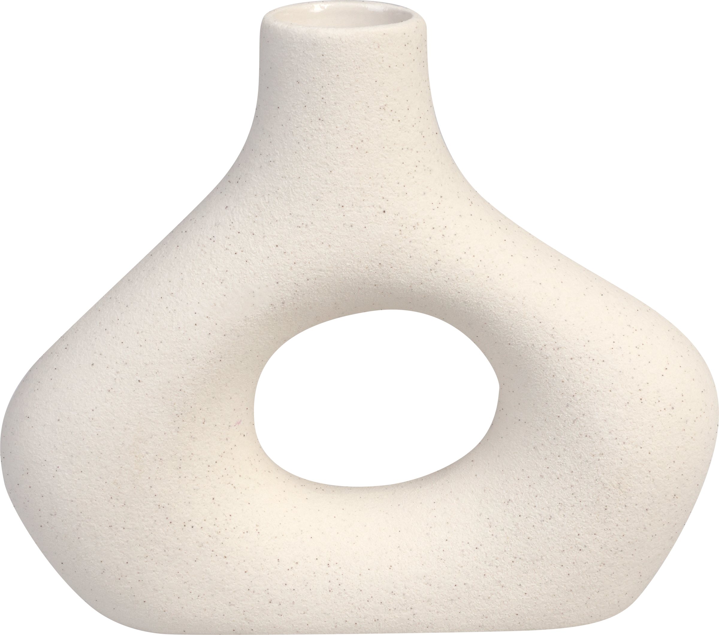 Изображение товара Керамическая ваза HOMECLUB Nordic round 14,5см белая для декора